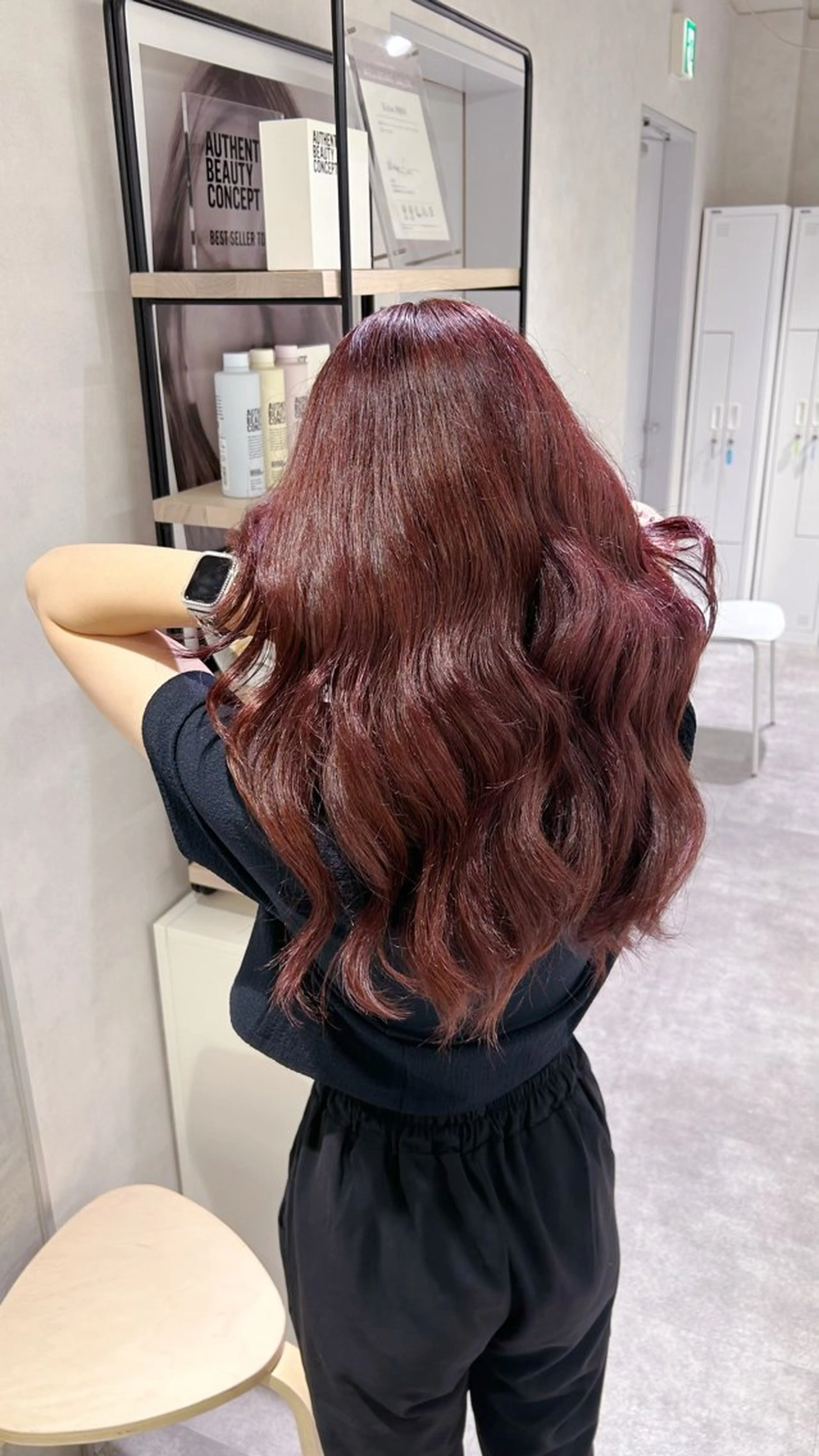 ロング カラー ブラウンカラー ピンクカラー ピンクブラウン 彩華 🎀 西梅田美容室のヘアスタイル