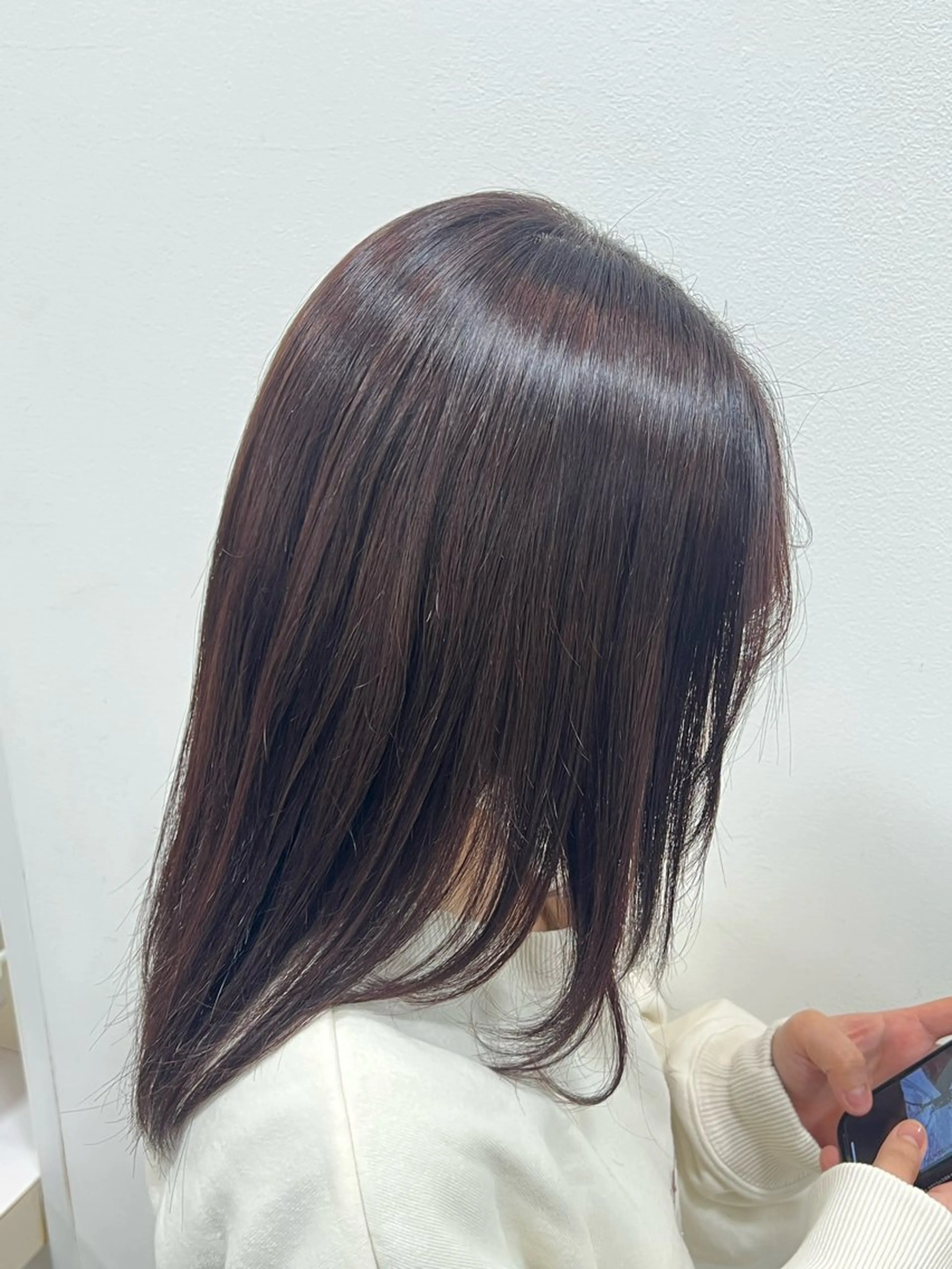 ミディアム カラー 透明感カラー ラベンダーカラー 宮田 かやののヘアスタイル