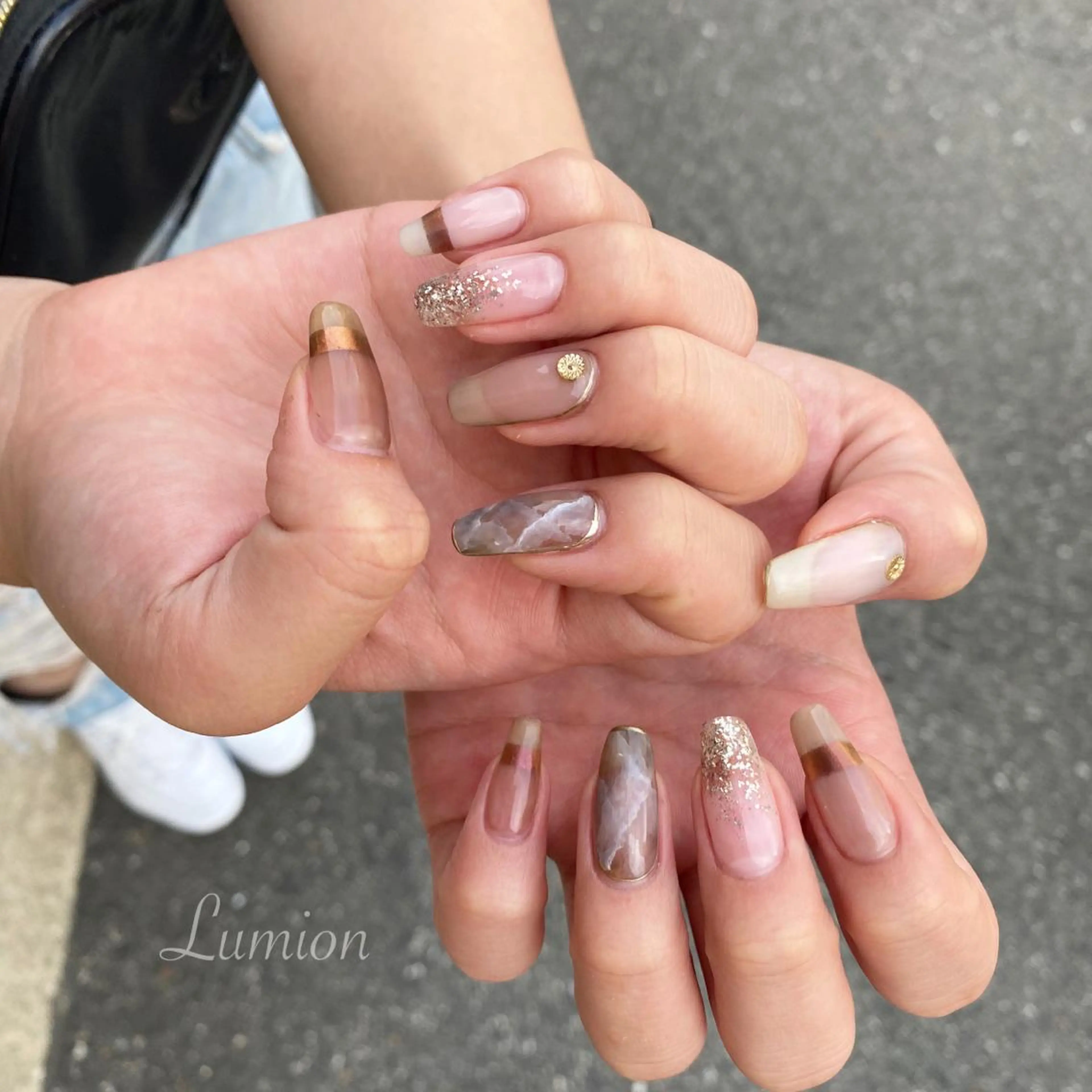 ネイル 大理石ネイル(マーブル) ハンドネイル nailroom Lumionのネイルデザイン