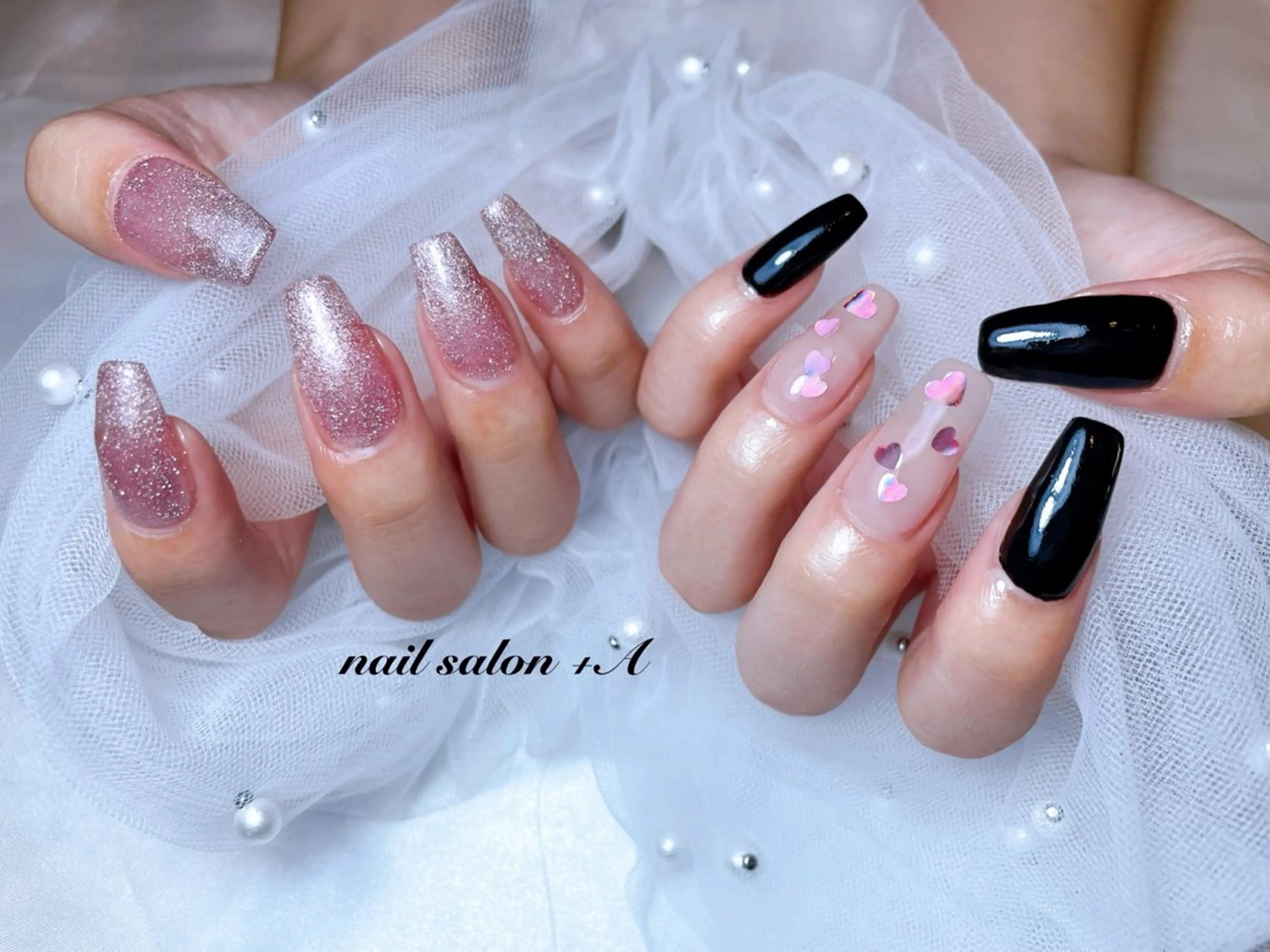 セミロング ハンドネイル Nail Salon +Aのネイルデザイン