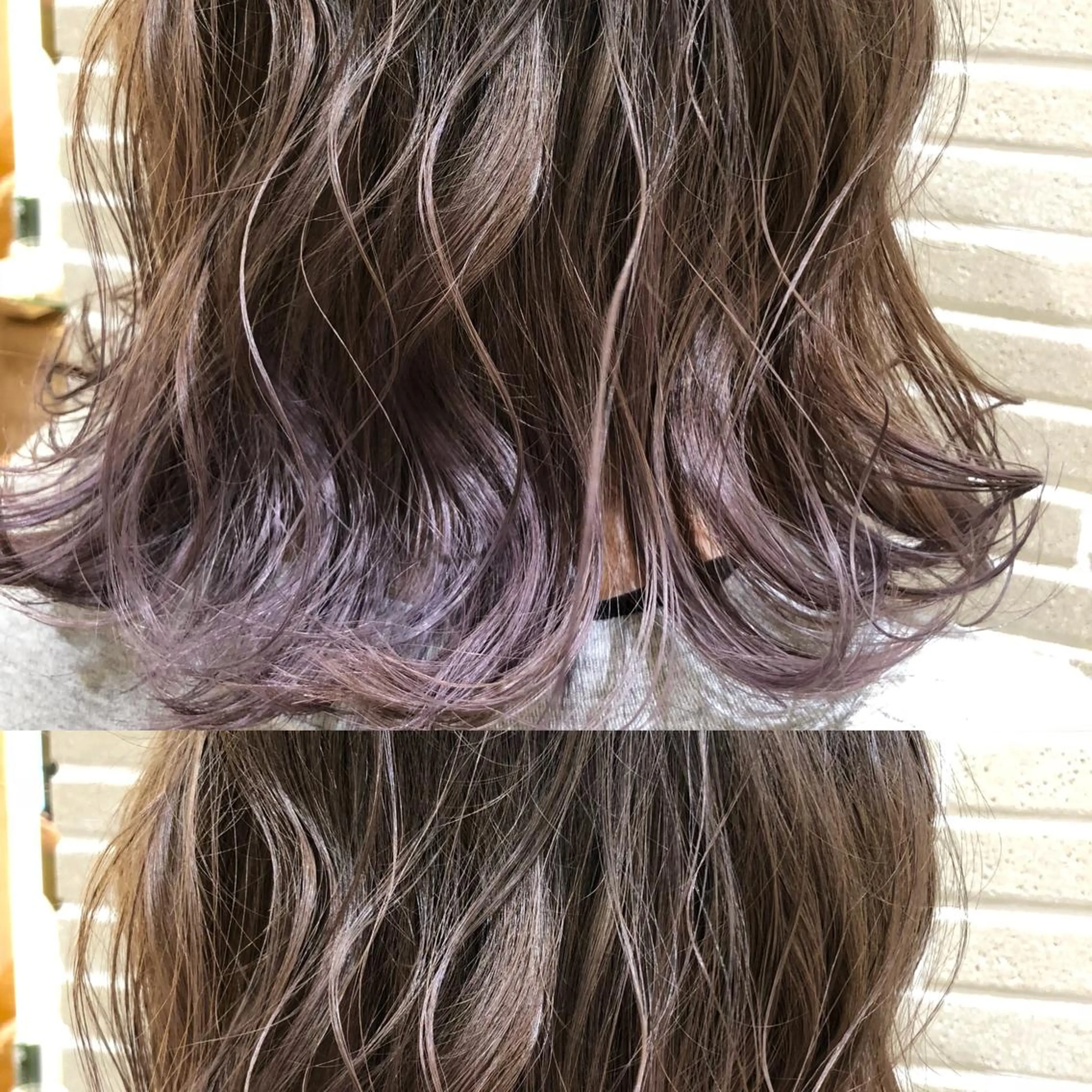 ミディアム カラー バイオレットカラー カット ヘアカラー トリートメント 山北 咲子のヘアスタイル