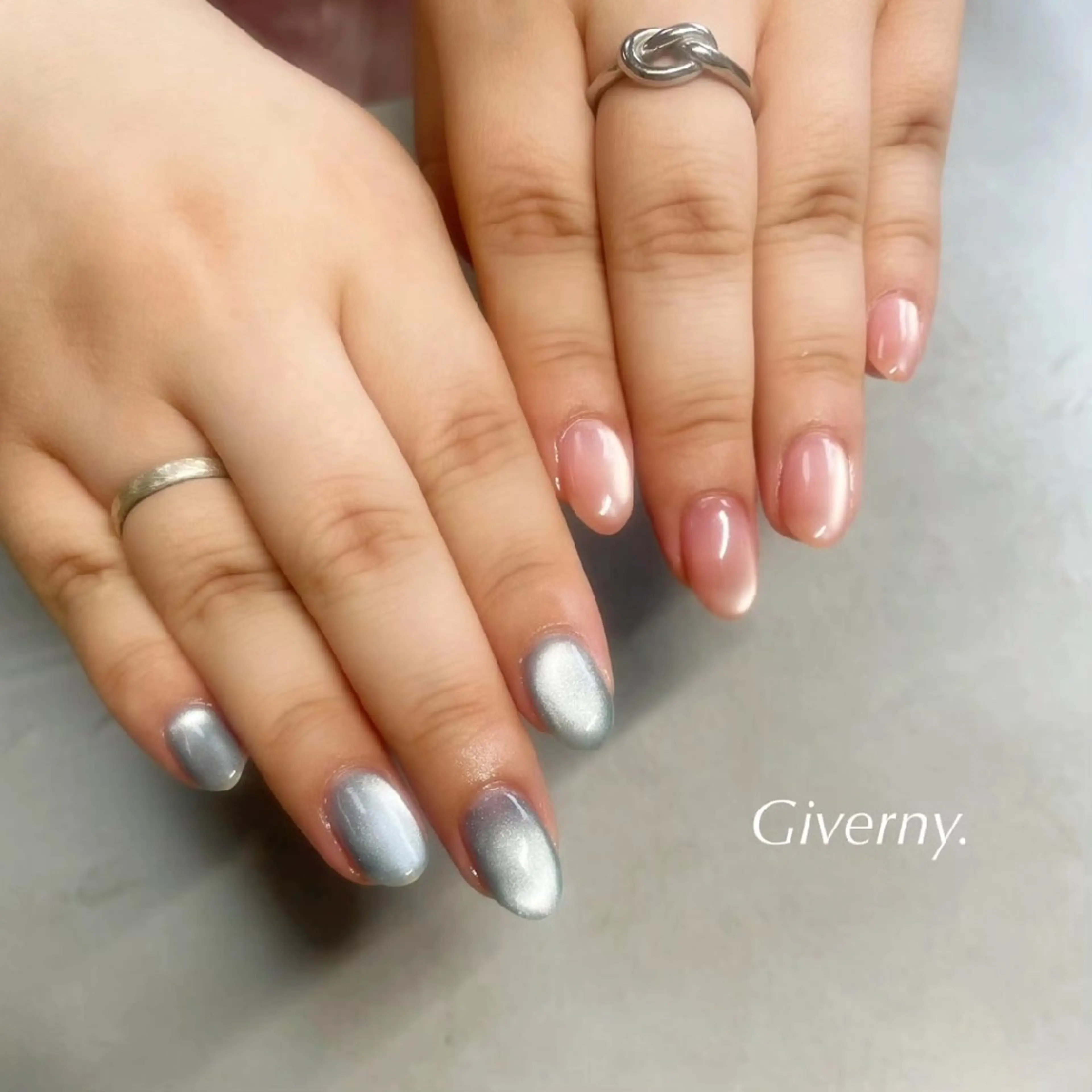 ネイル マグネットネイル 夏ネイル ハンドネイル Giverny .のネイルデザイン