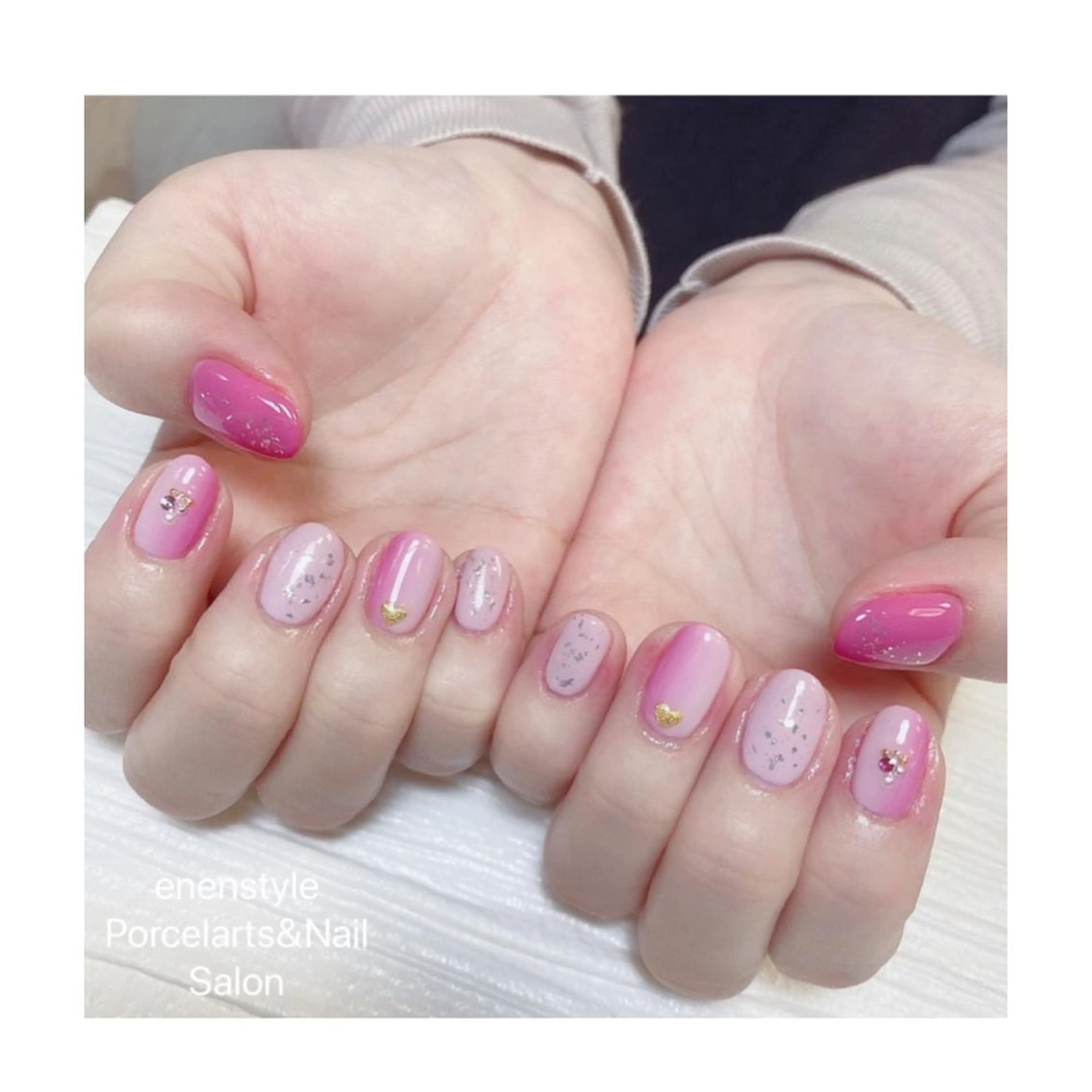 ショート ネイル ハンドネイル 👑enen style👑のネイルデザイン