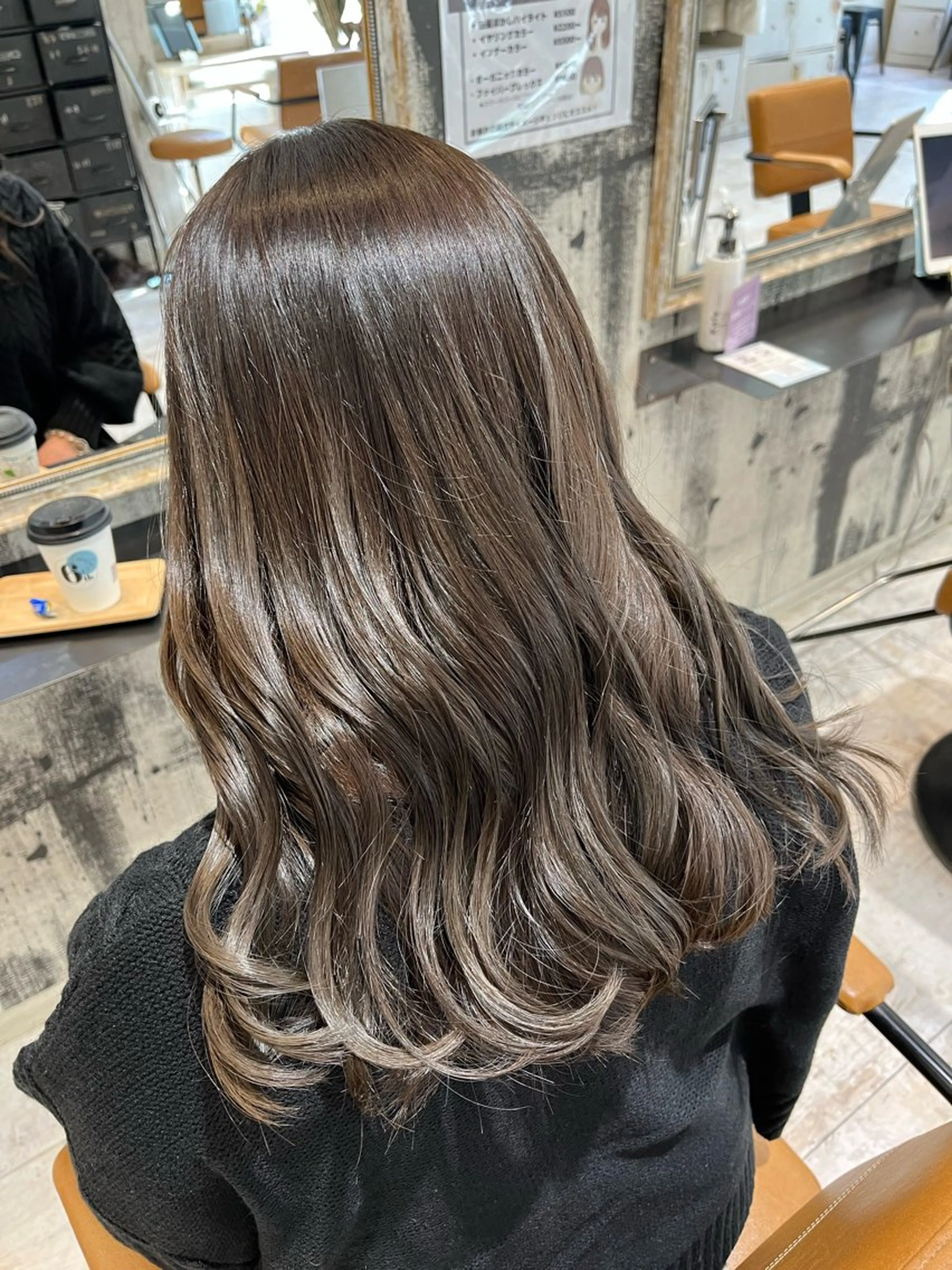 セミロング ヘアカラー トリートメント 🩷ྀི暖色カラー 🫧ྀིススマゴチヨのヘアスタイル