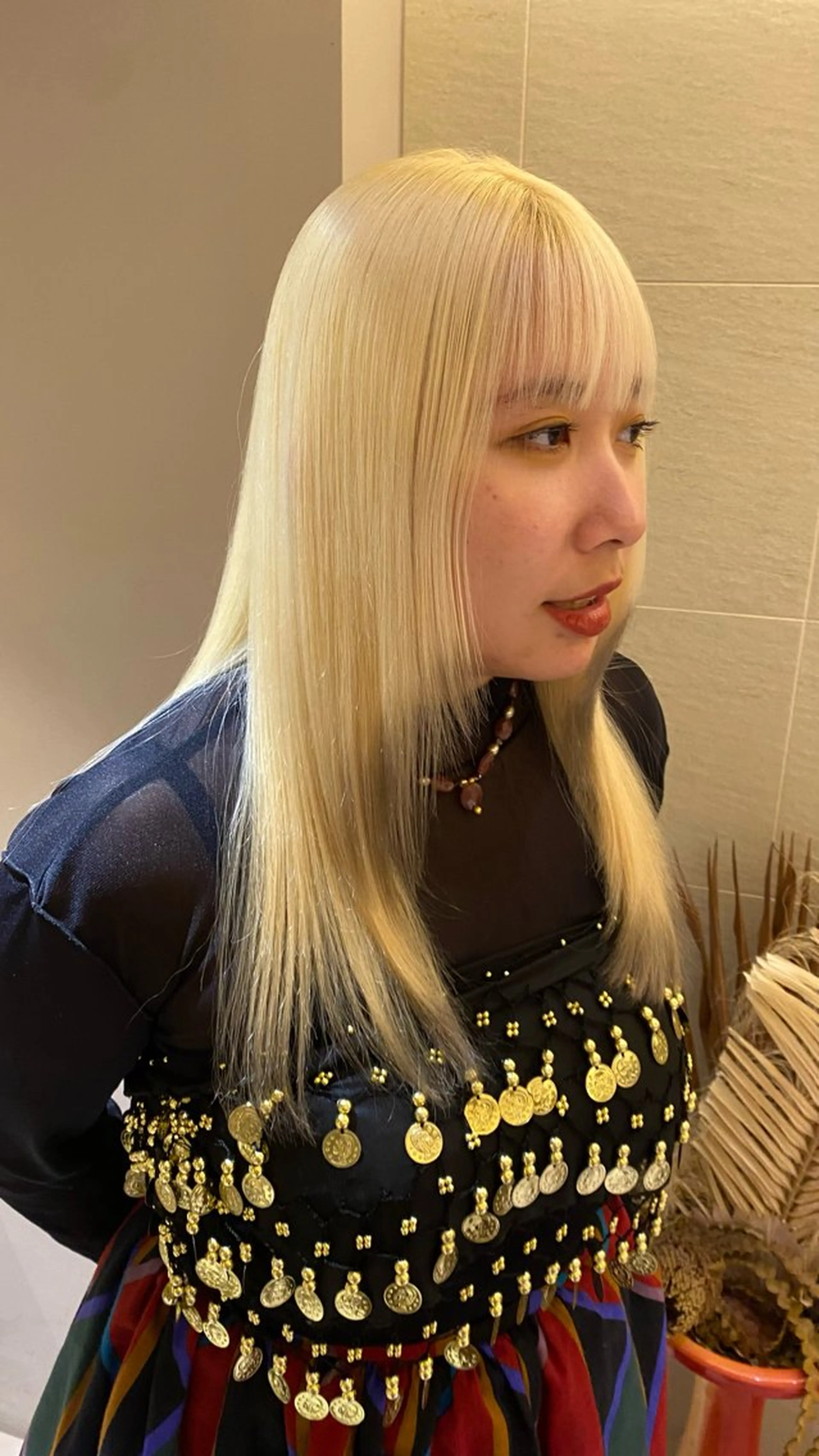 ミディアム カラー 《無料カットモデル / perm》ナミのヘアスタイル