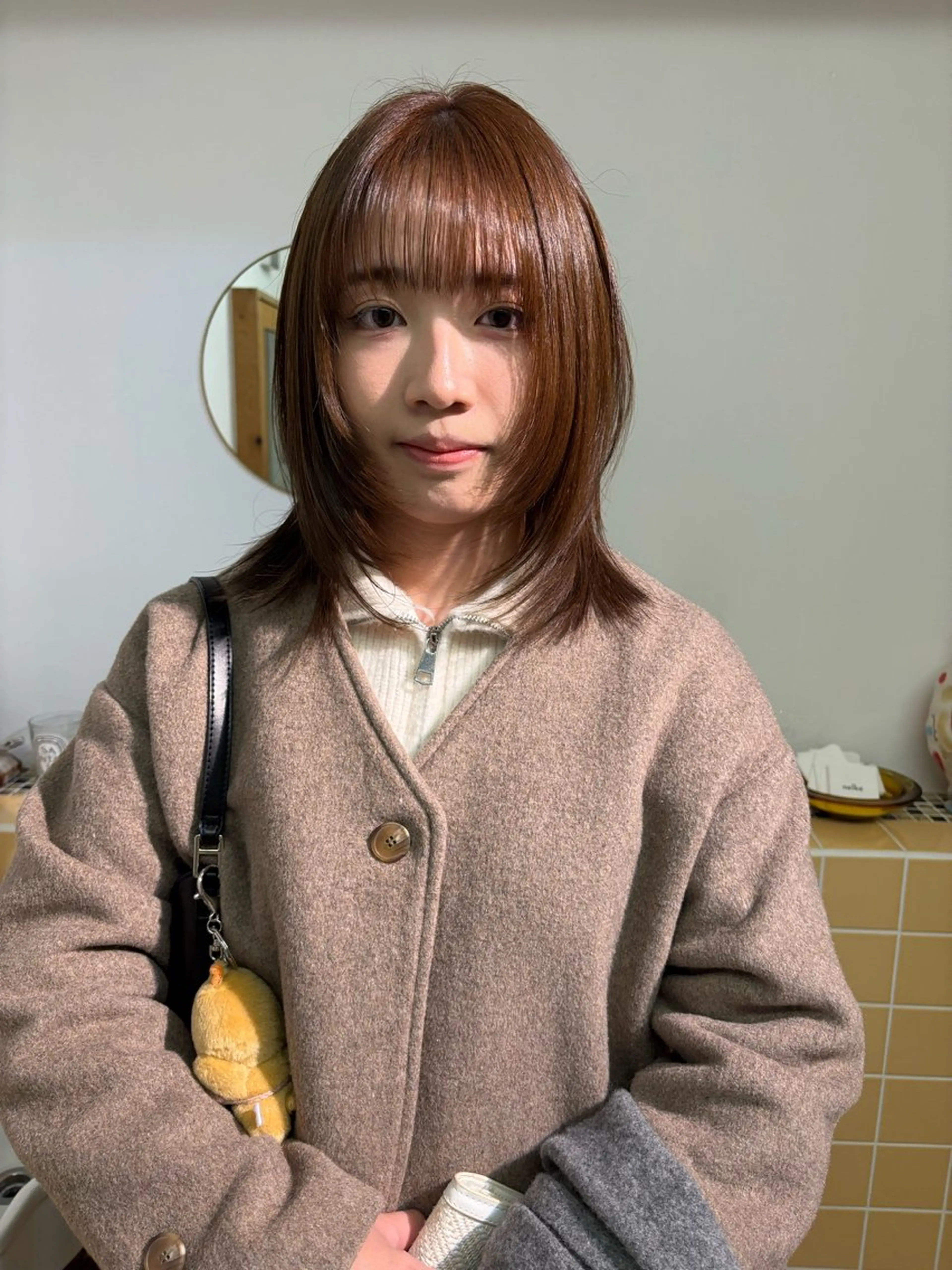 ミディアム カラー カット ヘアカラー sakura🌸 レイヤー/韓国ヘアのヘアスタイル
