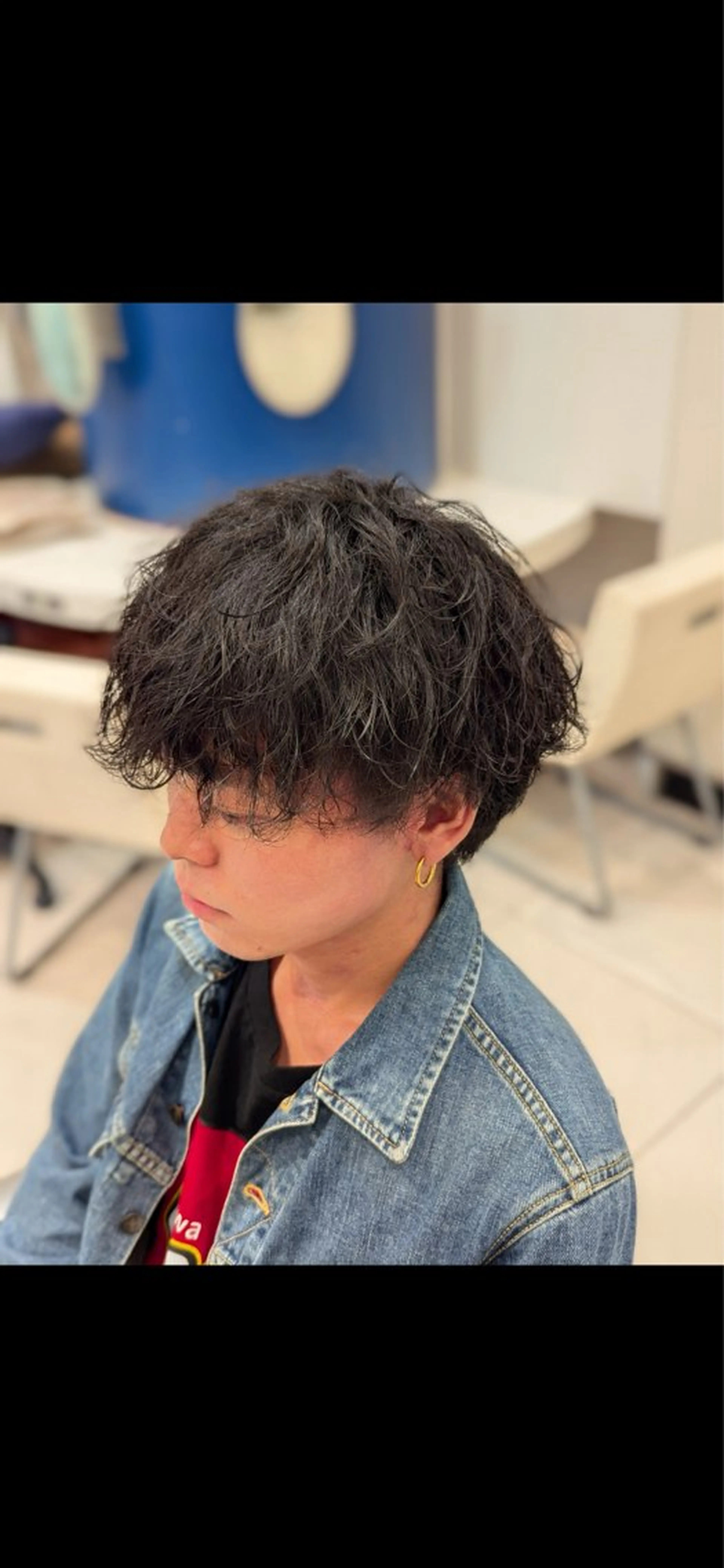 モデル　メンズ限定　カット&パーマの写真