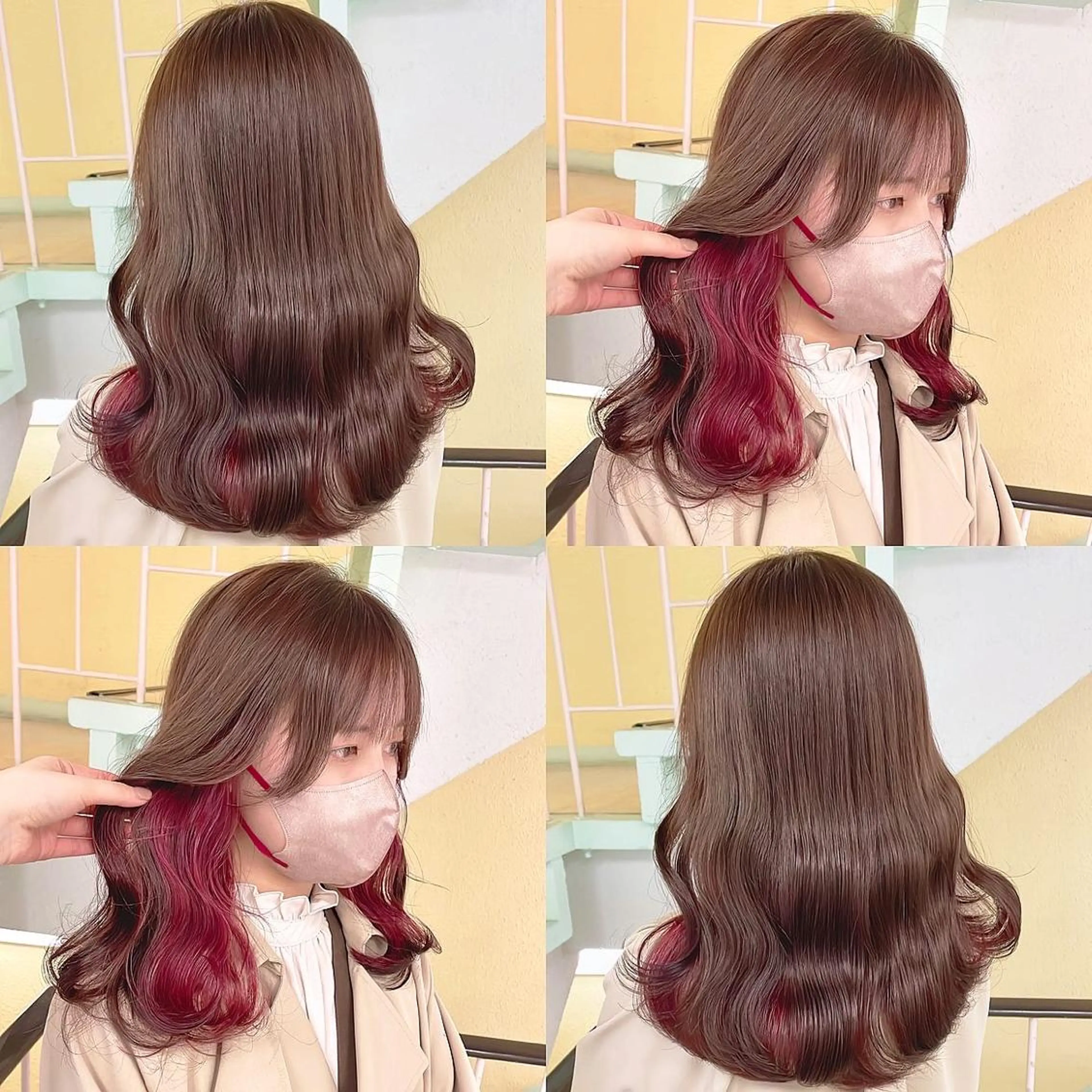 カラー ヘアカラー トリートメント 渋谷:インナーカラー ／🍒エリカ🍒のヘアスタイル