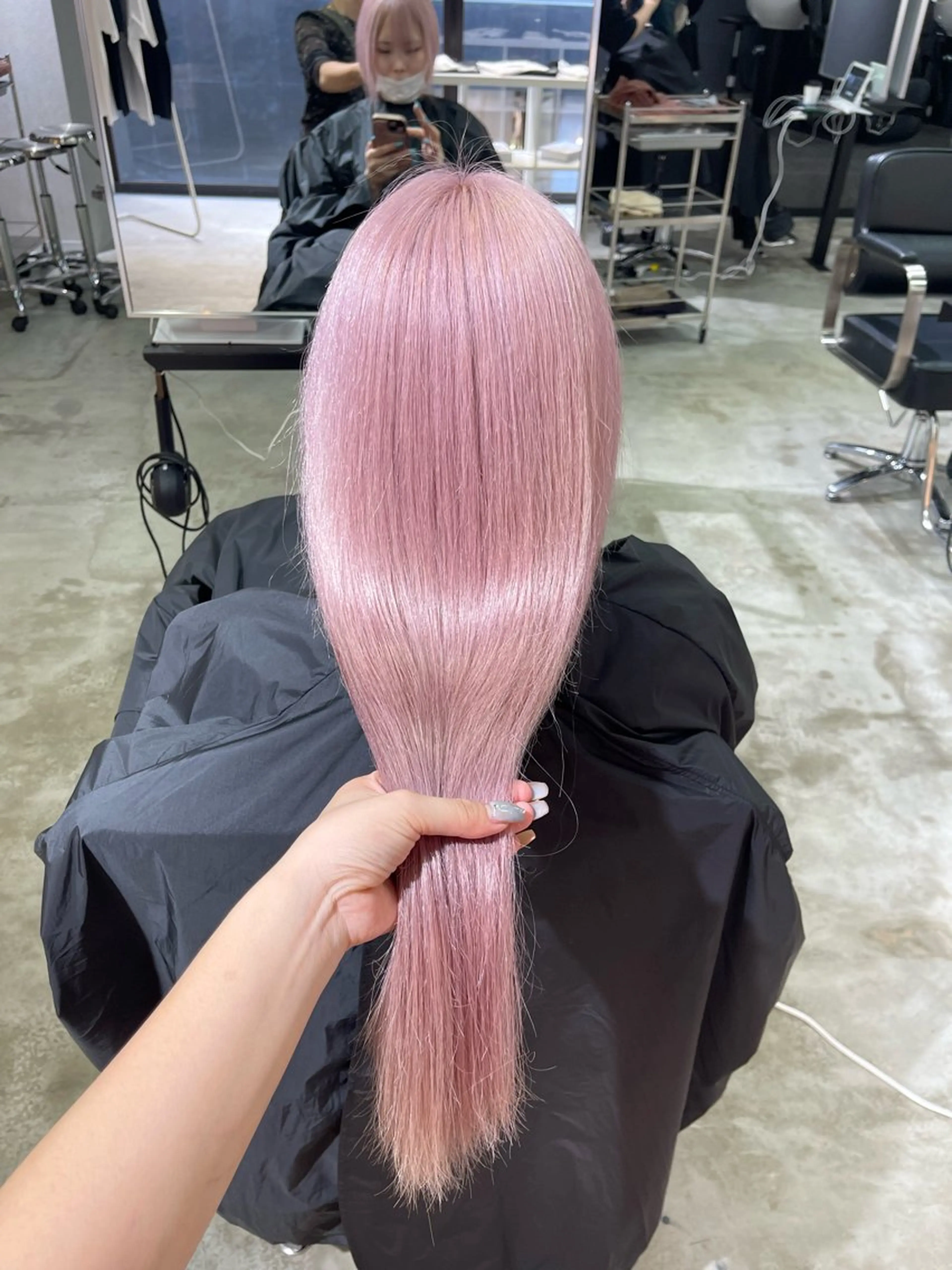 ロング カラー ヘアカラー トリートメント 🎀ミルクティー/暖 色×レイヤー/マリアのヘアスタイル