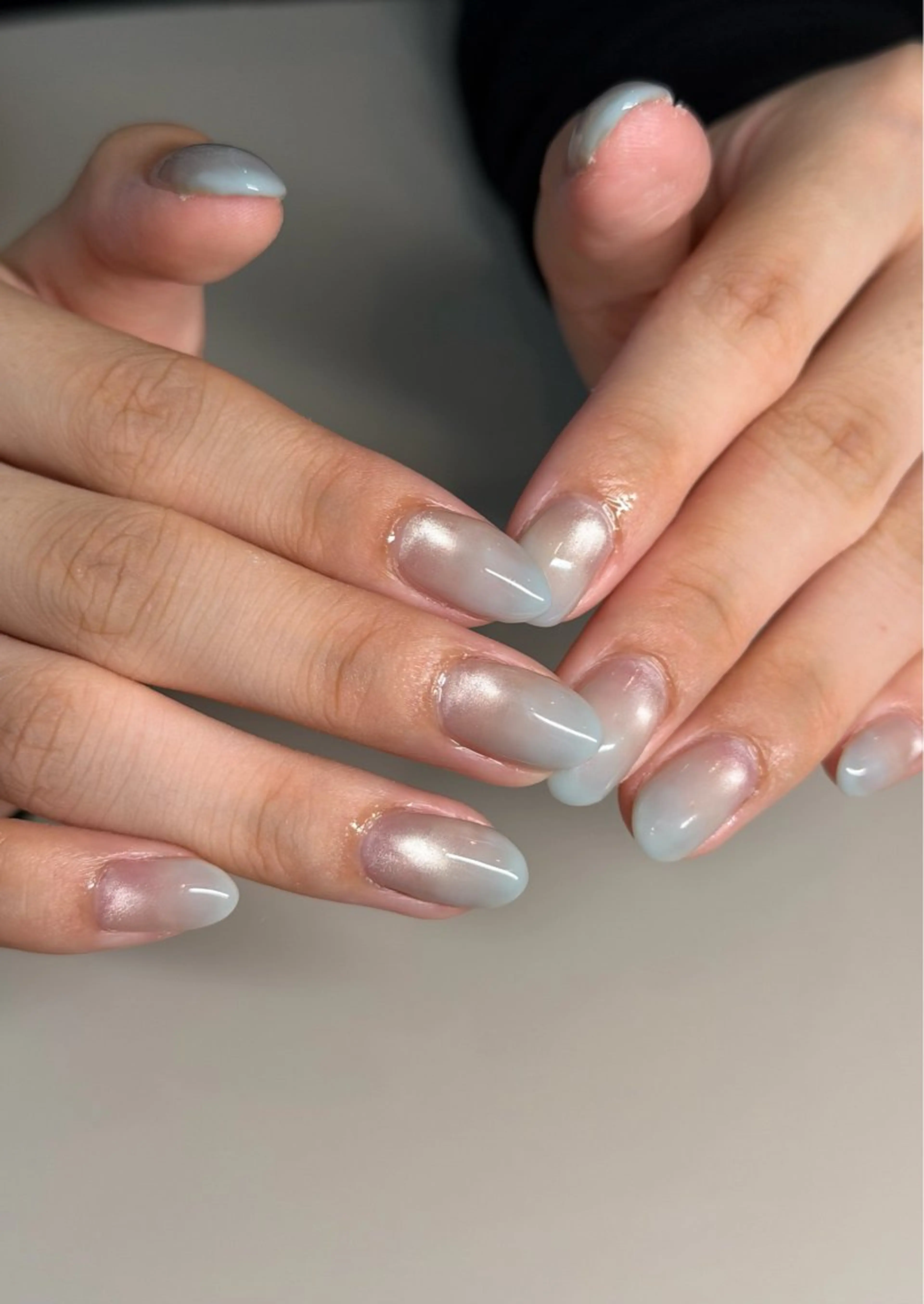 ネイル アートネイル ブルー ハンドネイル nail salon linoのネイルデザイン