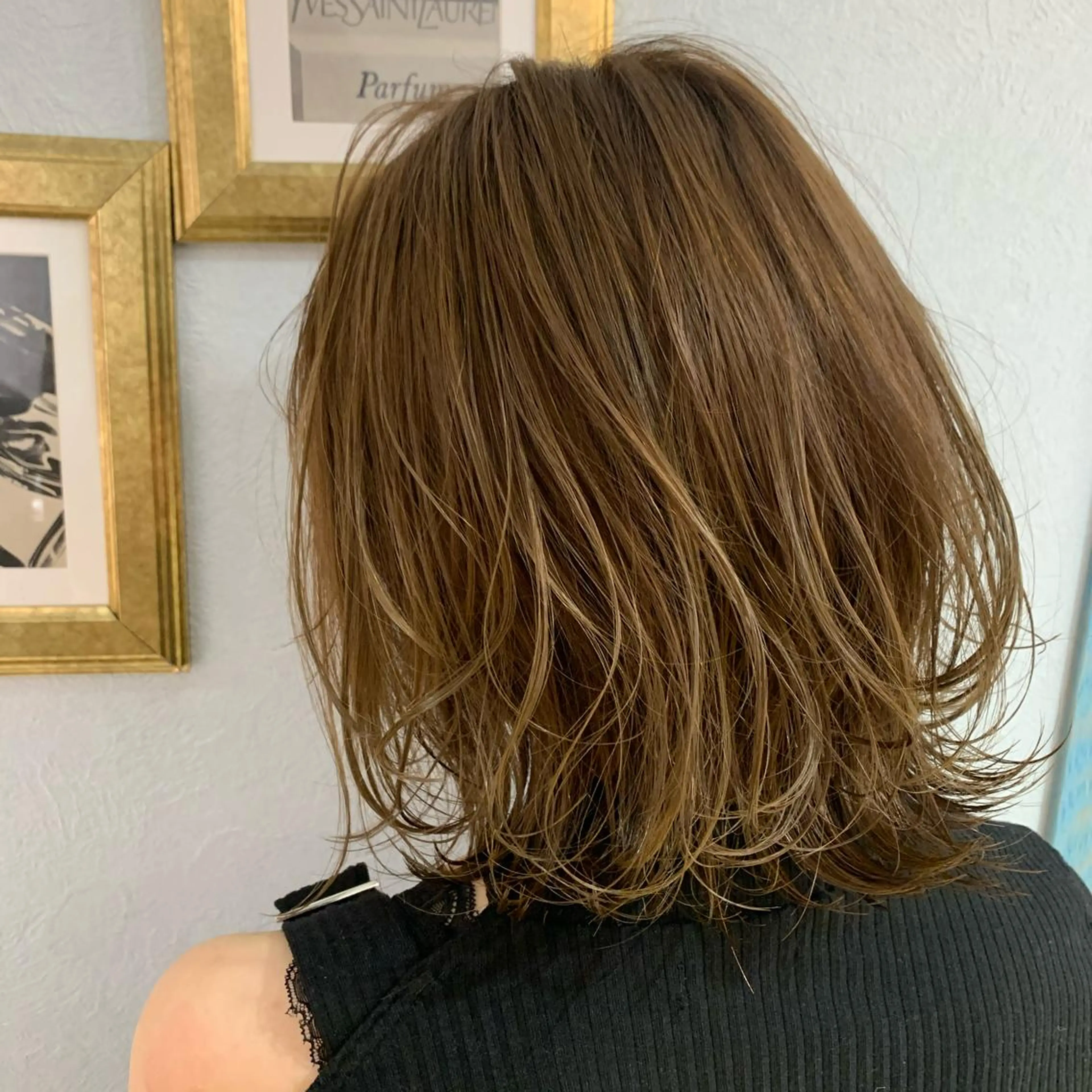 ミディアム カラー パーマ ヘアアレンジ 髪質改善 の達人/杉原碧仁のヘアスタイル