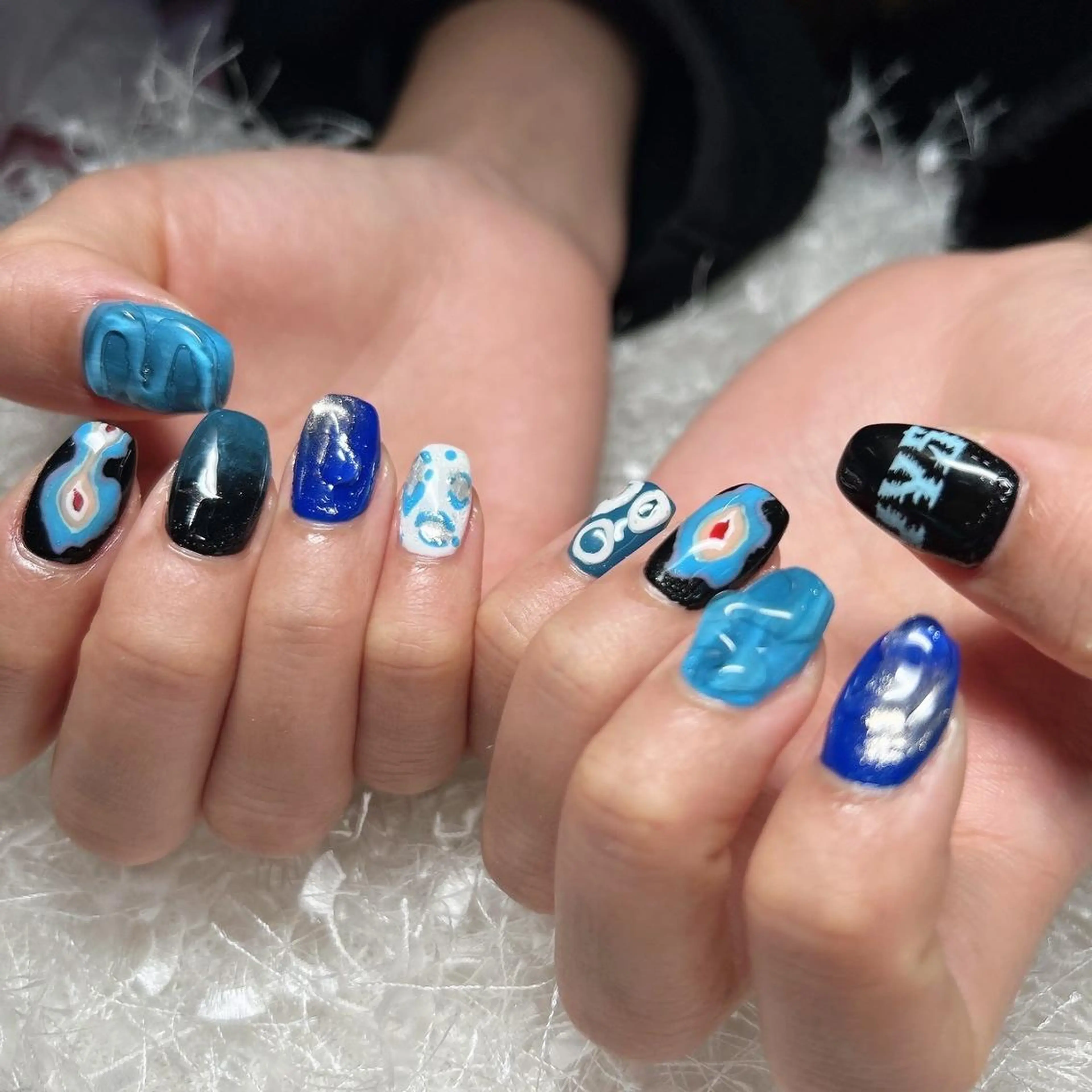 ネイル 長さ出し フレンチネイル ジェルネイル グラデーション 韓国ネイル ハンドネイル Nail&eye Belire 新宿のネイルデザイン