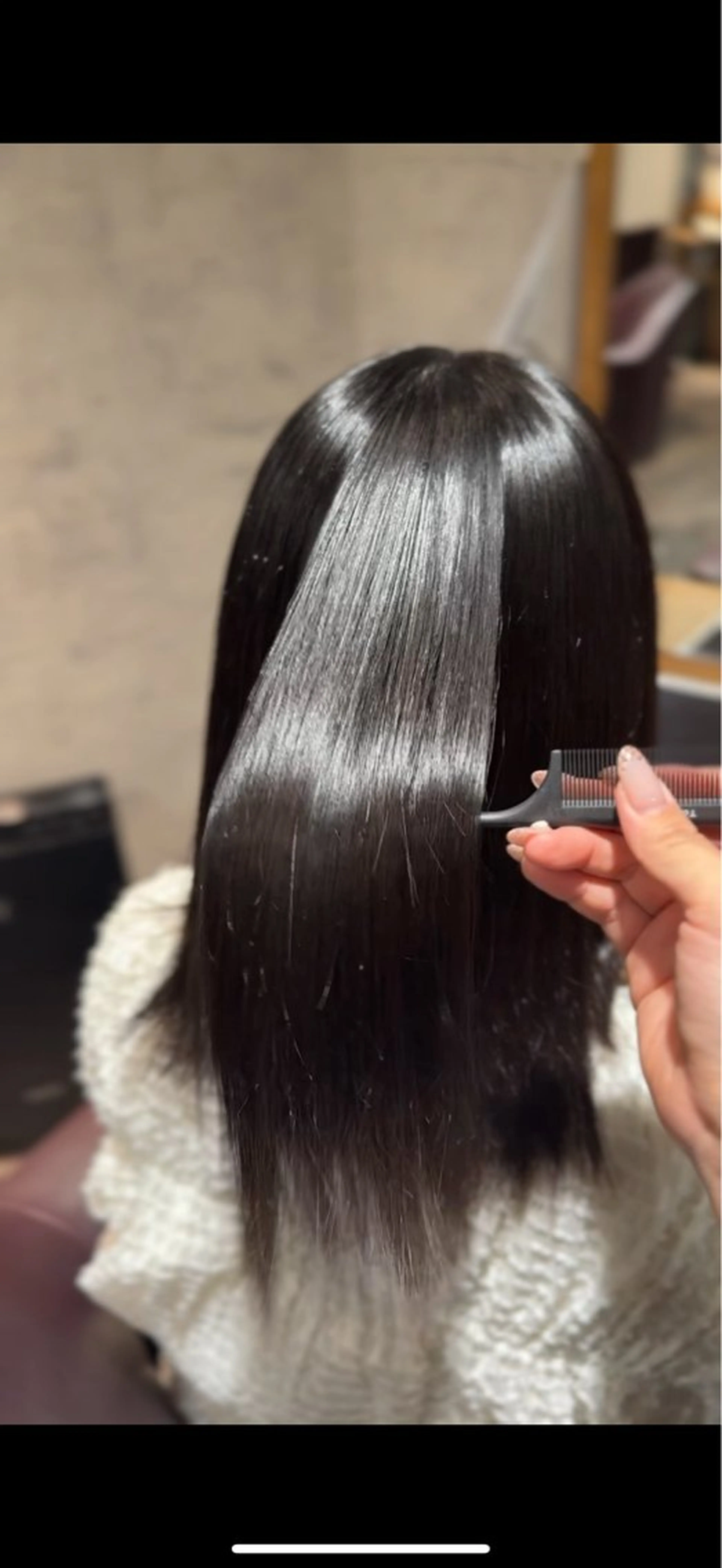 ミディアム パーマ 縮毛矯正 Afinar  乃空（ノア）のヘアスタイル