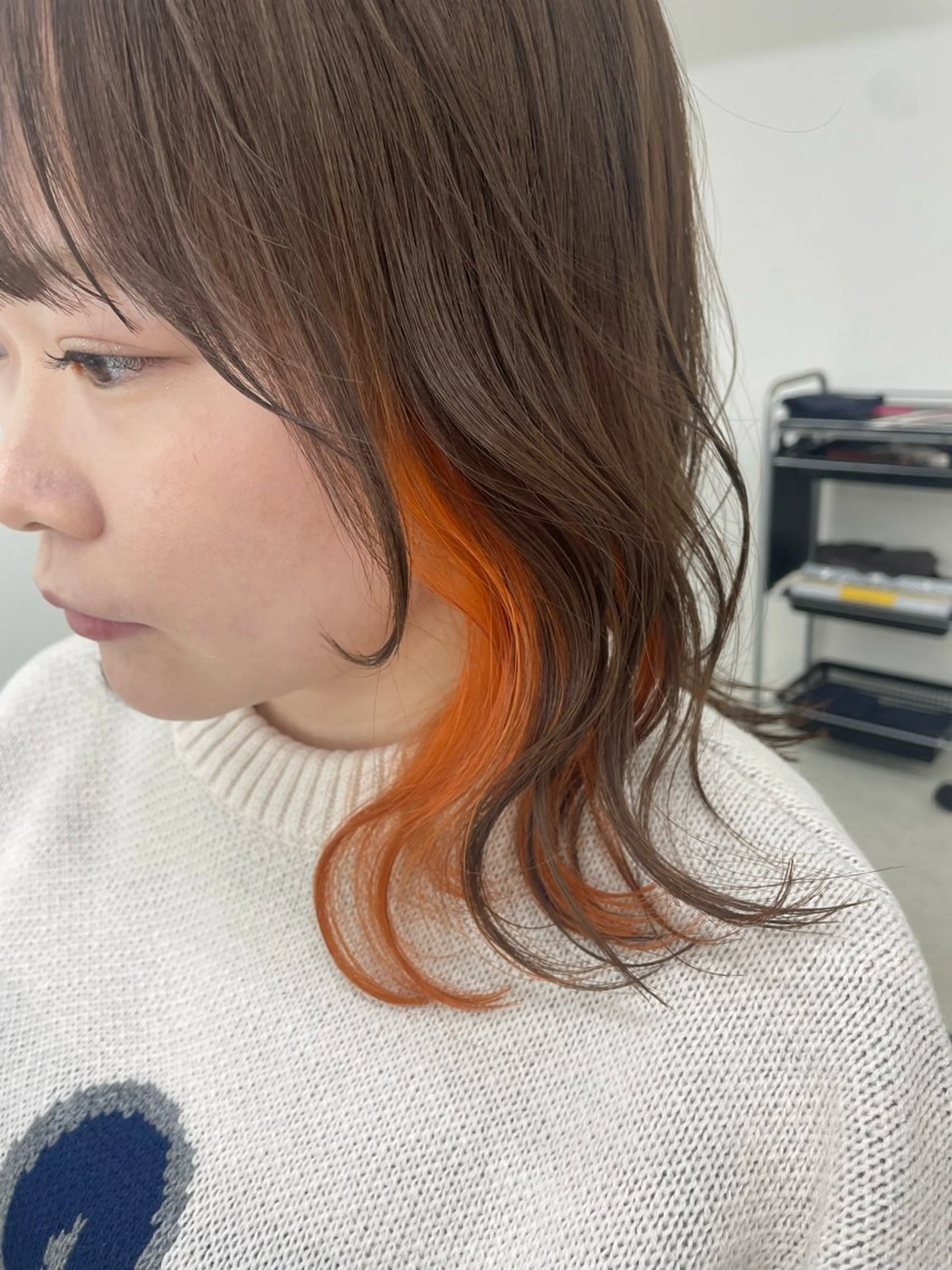ミディアム カラー カット ヘアカラー 冨木 雄斗のヘアスタイル