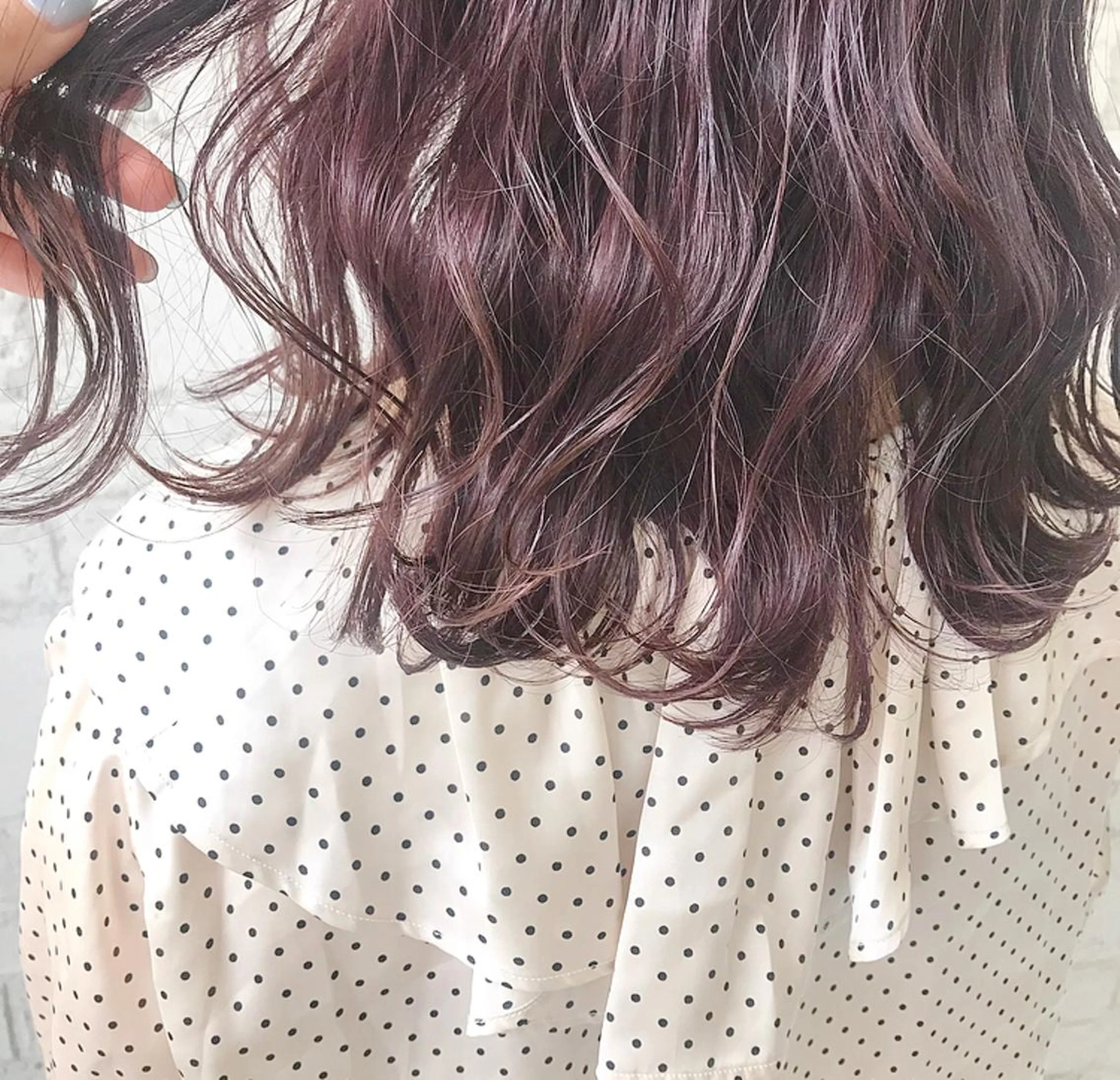 セミロング カラー オリーブ/アッシュ やわらか透明感カラーのヘアスタイル