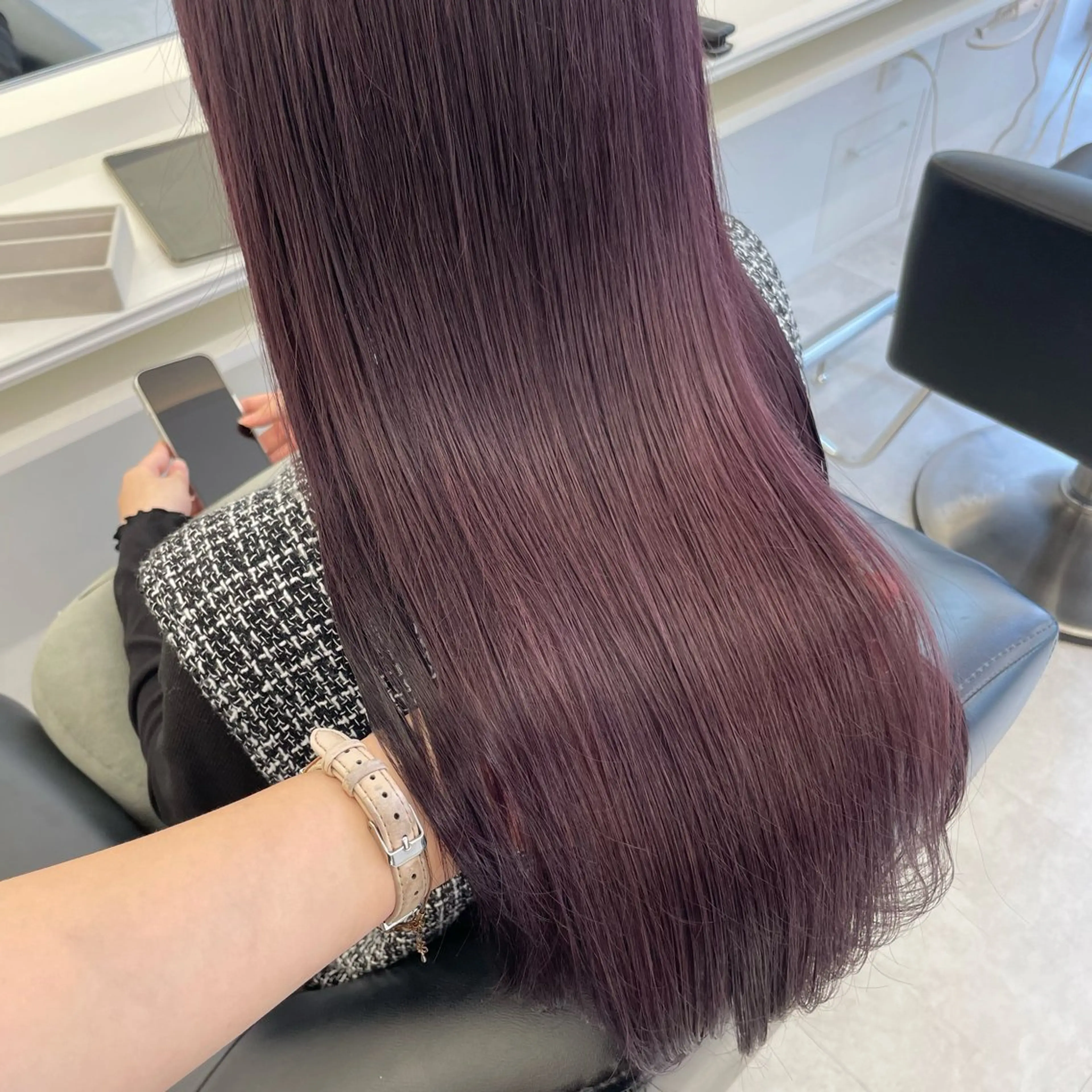 ロング カラー ブリーチ ラベンダーカラー ピンクカラー ピンクラベンダー ParveMix いしいまお🌼のヘアスタイル