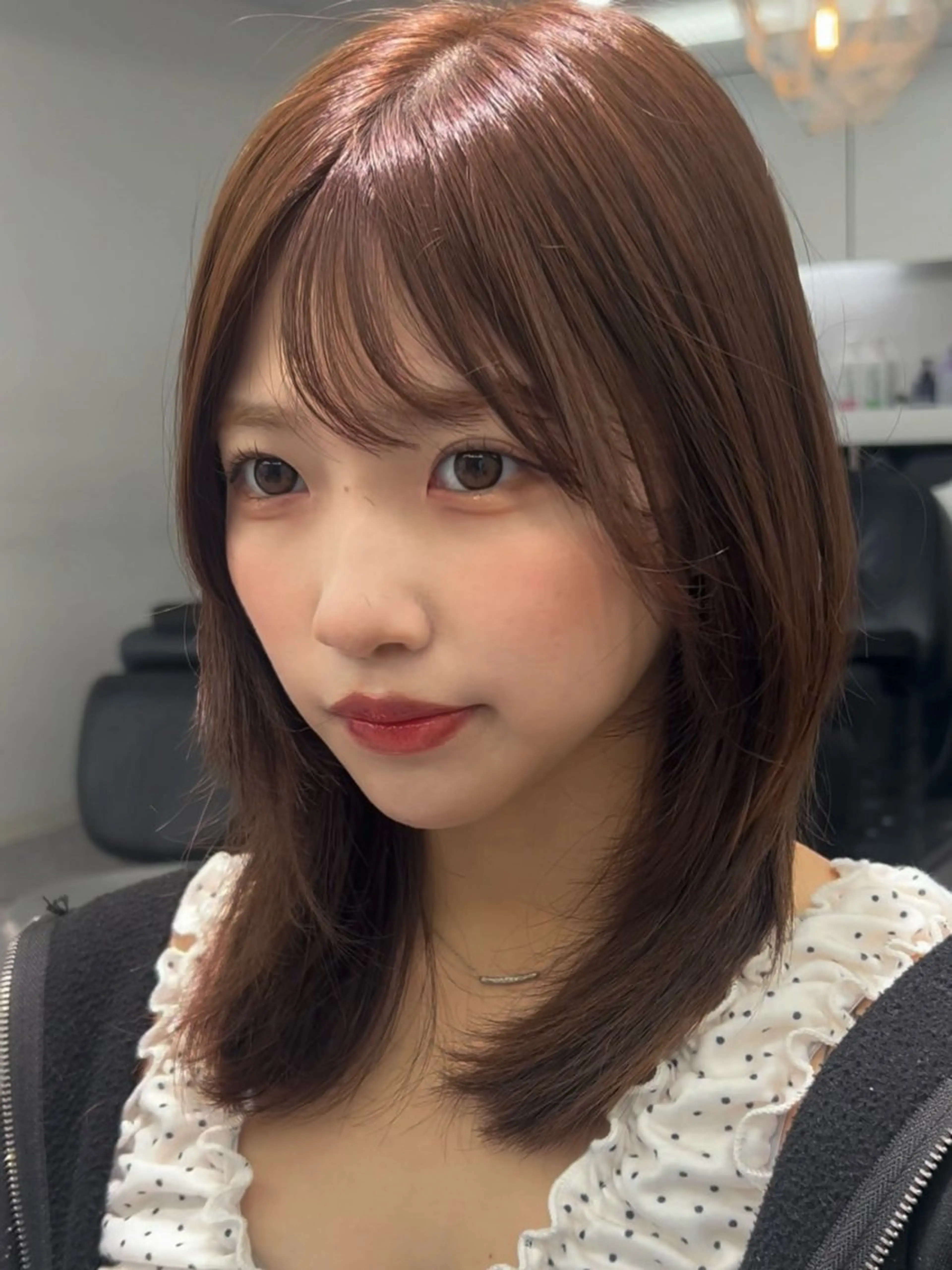 セミロング カラー ベージュカラー ブリーチ ブラウンカラー 透明感カラー ダブルカラー カット ヘアカラー トリートメント 💍モテる艶髪 透明感カラー💖のヘアスタイル