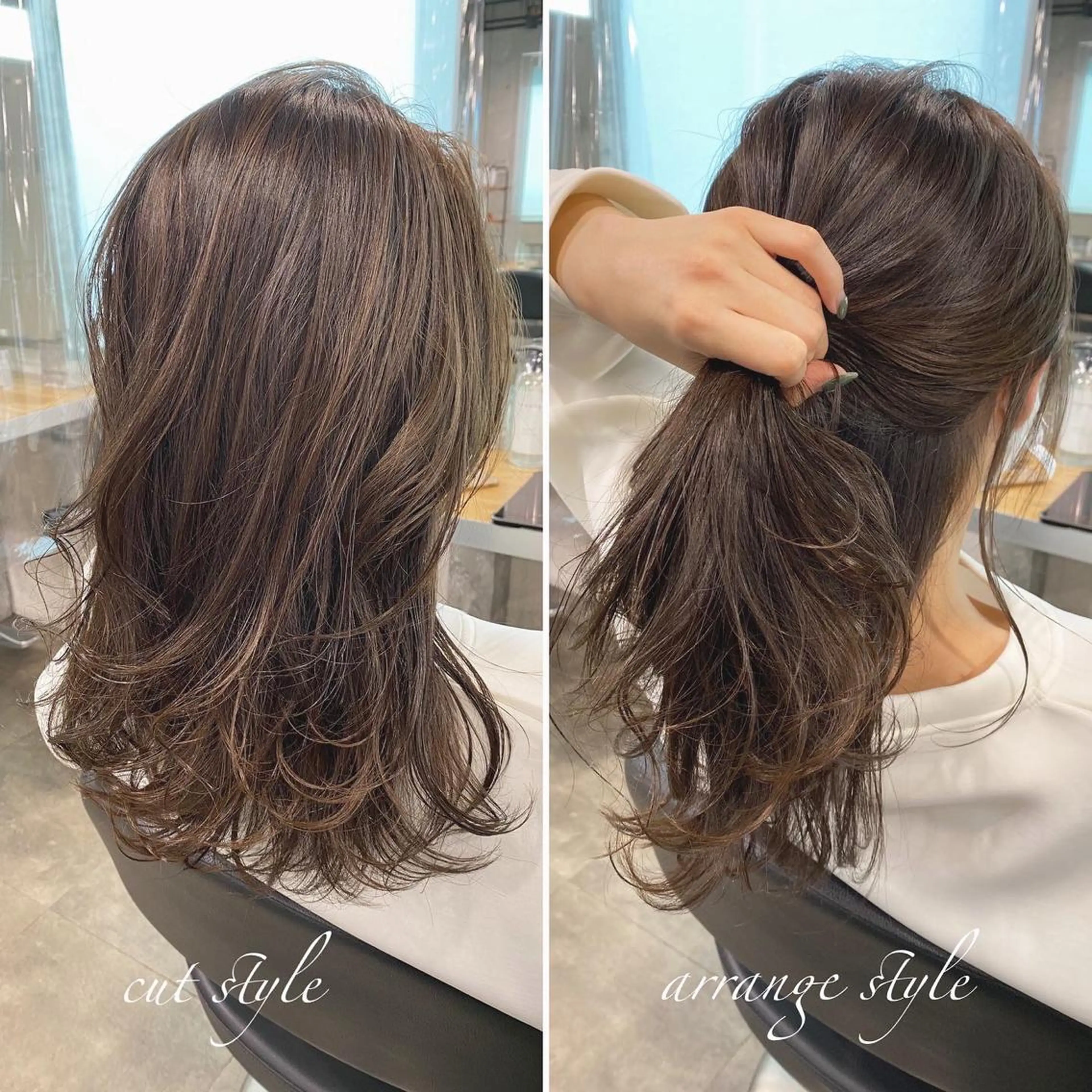 ミディアム カラー ヘアアレンジ キッズ ネイル マツエク・マツパ 髪質改善 トリートメント 当日予約⭕️ JUNYAのヘアスタイル