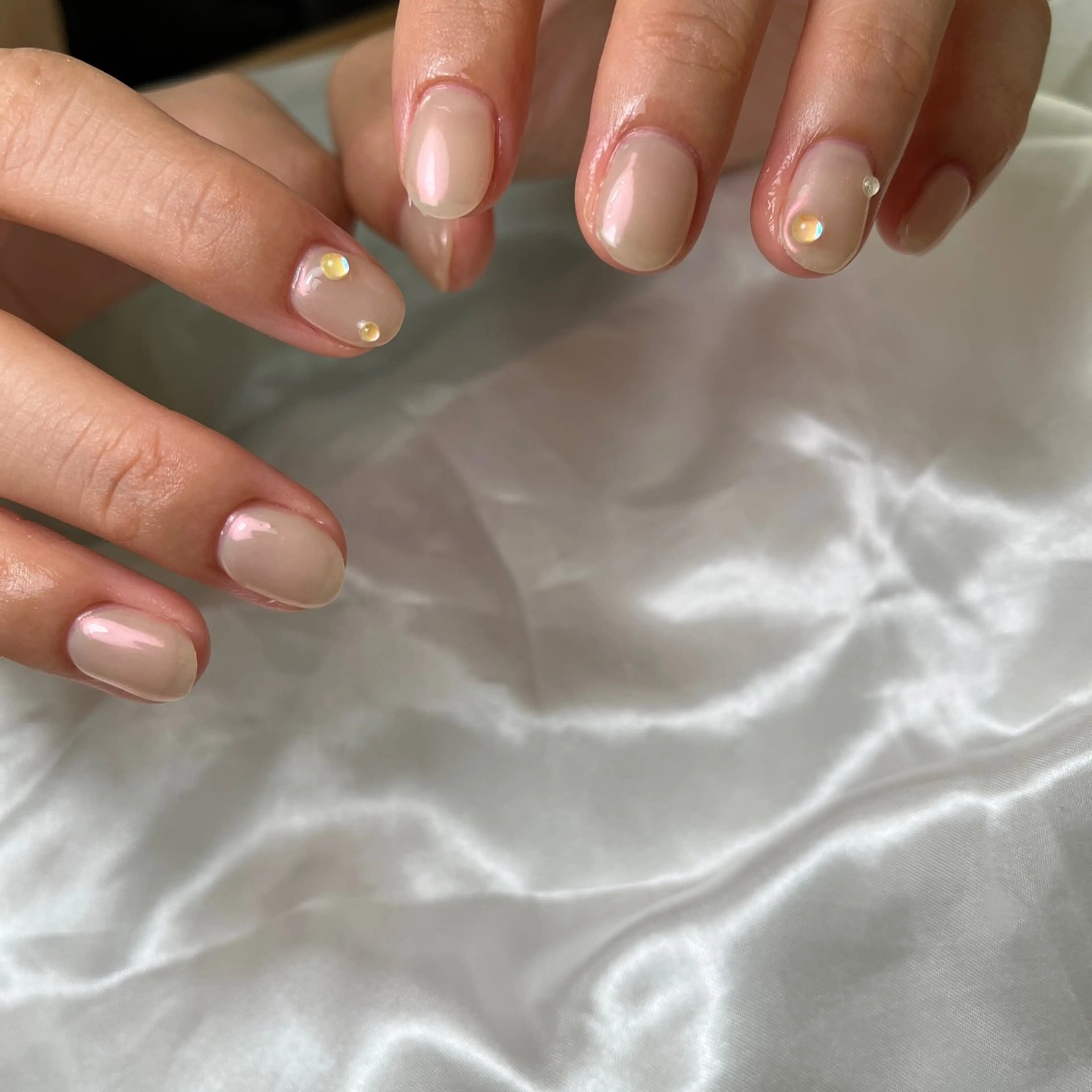 ネイル グリーン ハンドネイル nail slow.のネイルデザイン