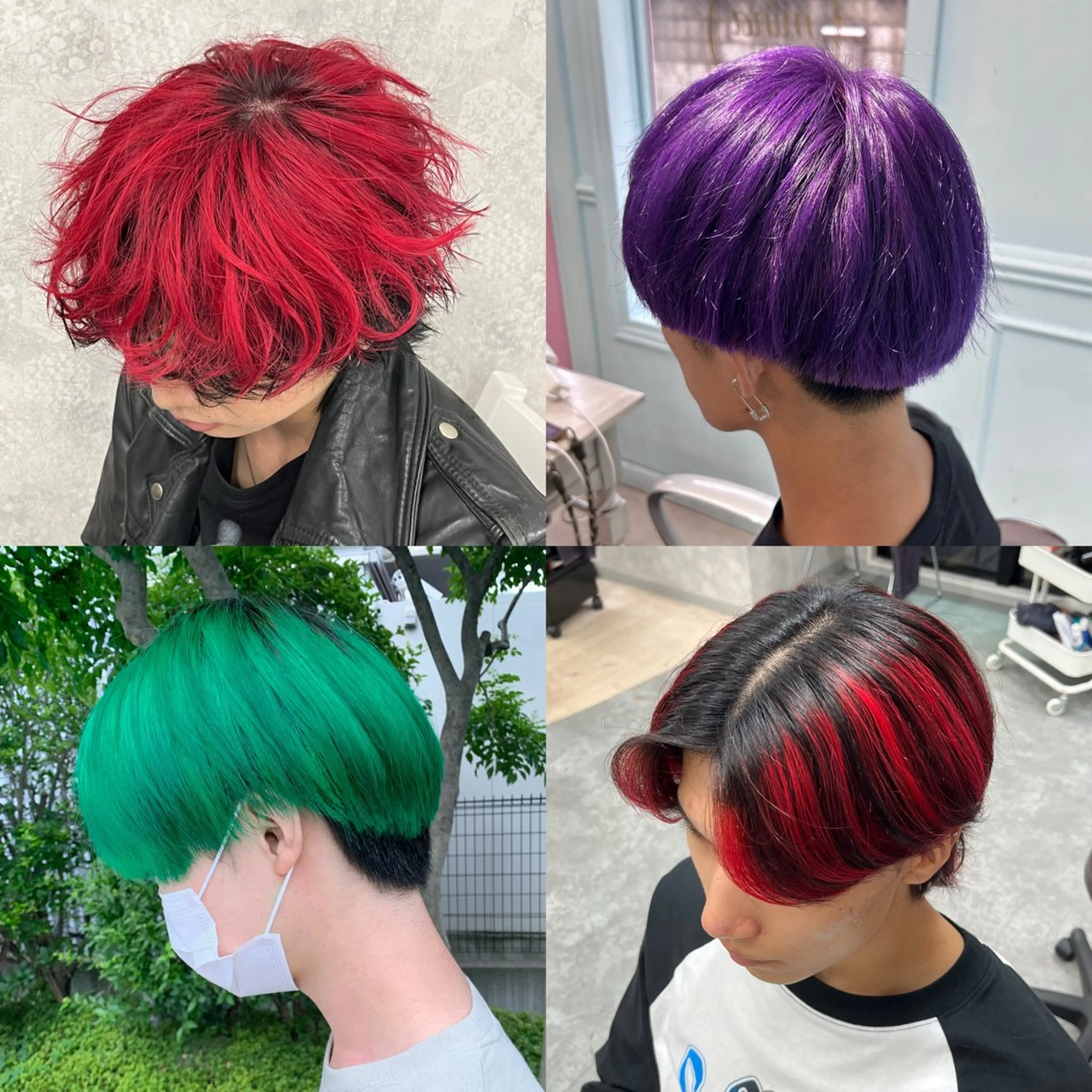 ミディアム カラー メンズ ヘアセット メンズパーマ特化 🔥韓国ヘア職人🔥のヘアスタイル