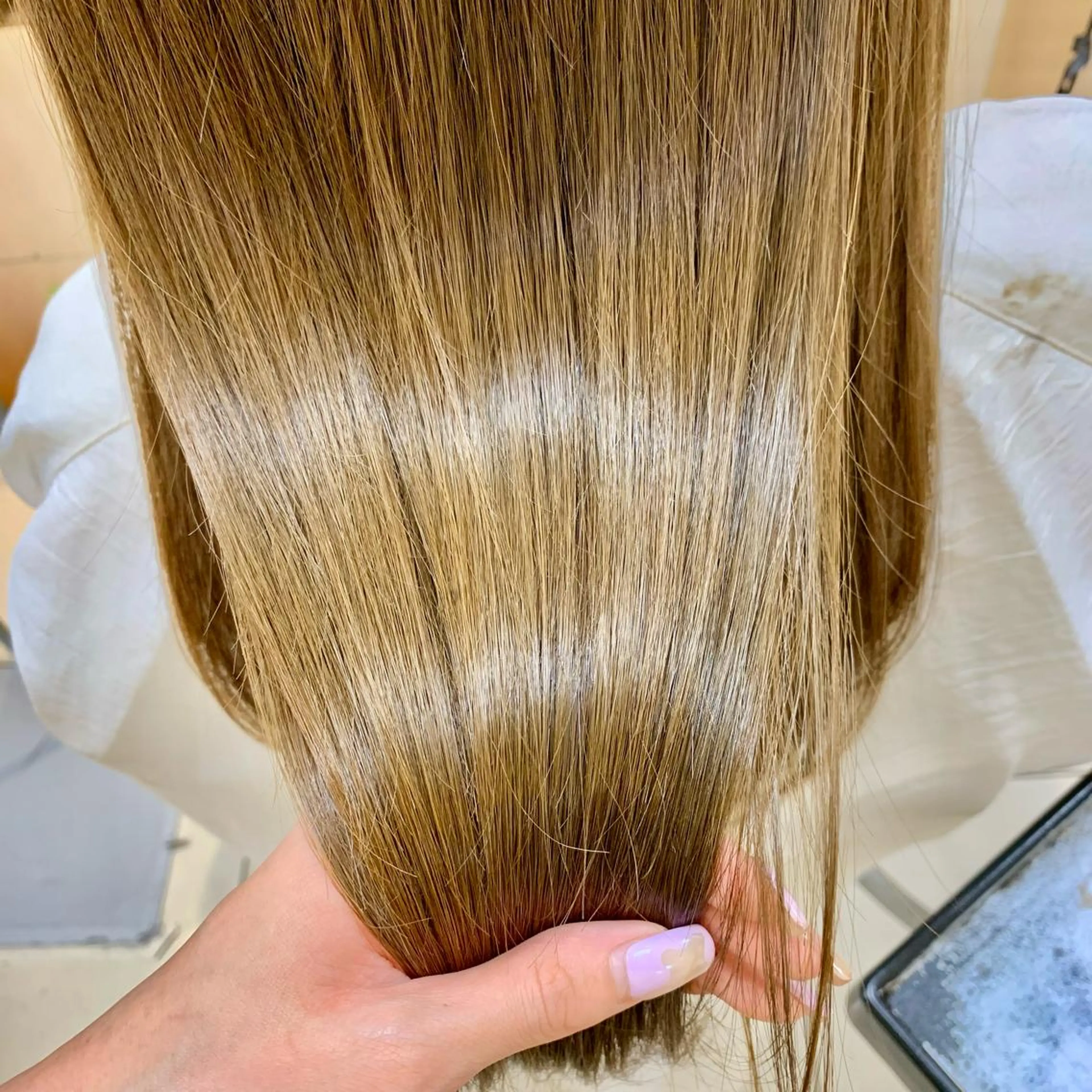 ロング カラー ヘアカラー トリートメント 店長ハイトーンカラー 柞山史奈のヘアスタイル