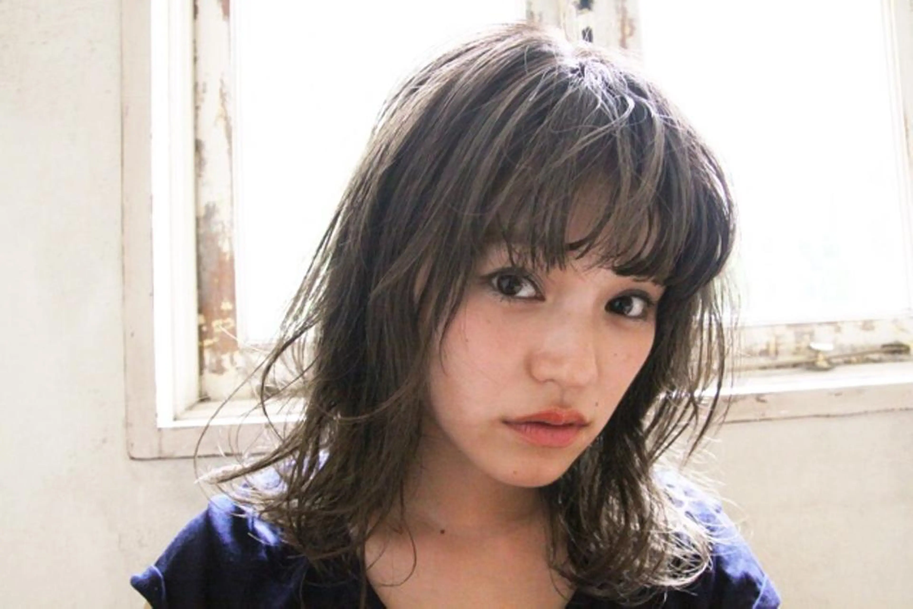 ミディアム カラー パーマ 田名網 誠司のヘアスタイル