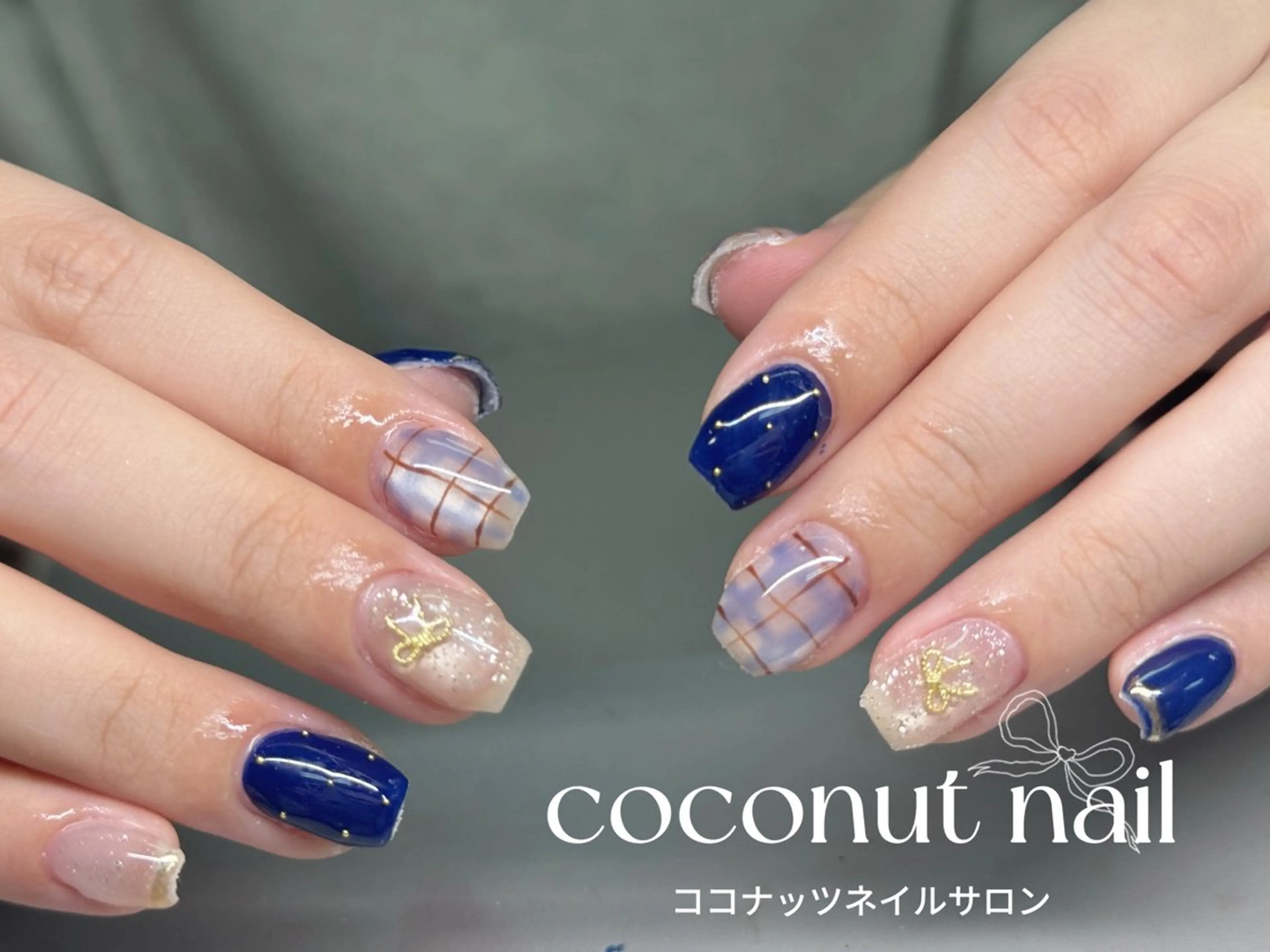 ネイル べっ甲ネイル フレンチネイル キラキラネイル マグネットネイル 大理石ネイル(マーブル) ハンドネイル 神田 ココナッツのネイルデザイン