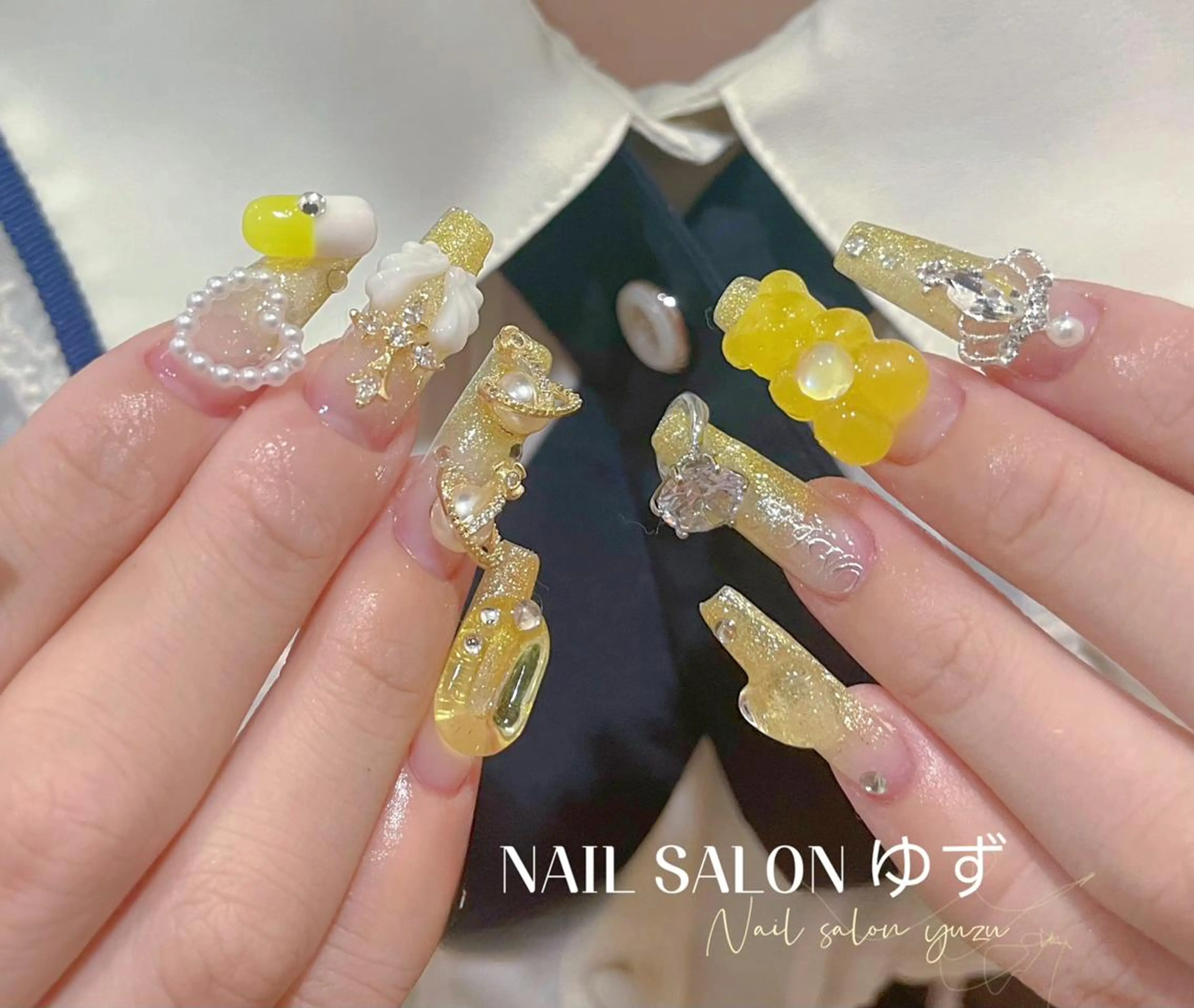 ネイル 長さ出し ハンドネイル ハンドケア MAKI💚💚💚 秋葉原.のネイルデザイン