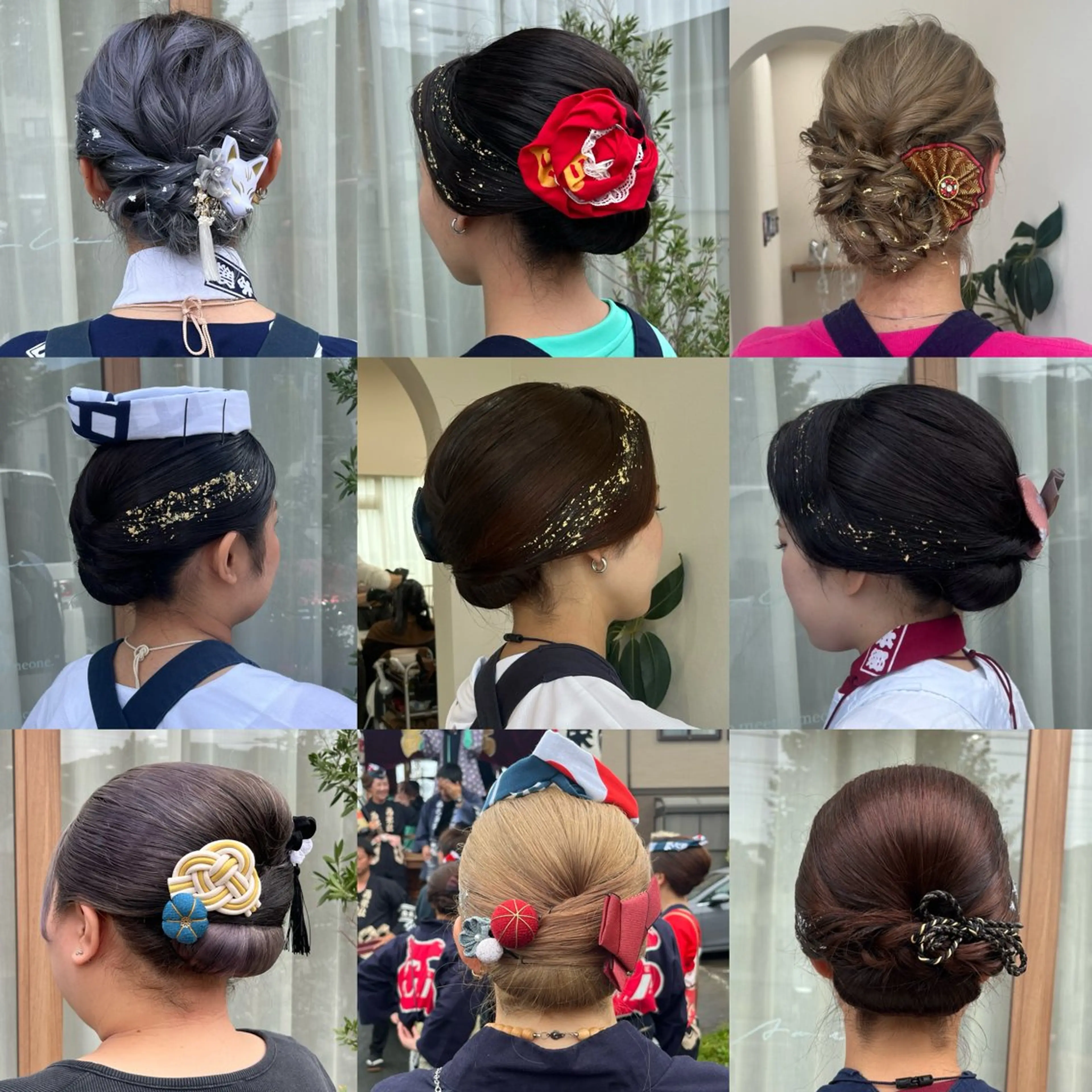 お祭りヘアセット⚠️1か月前にはご予約お願い致します⚠️の写真