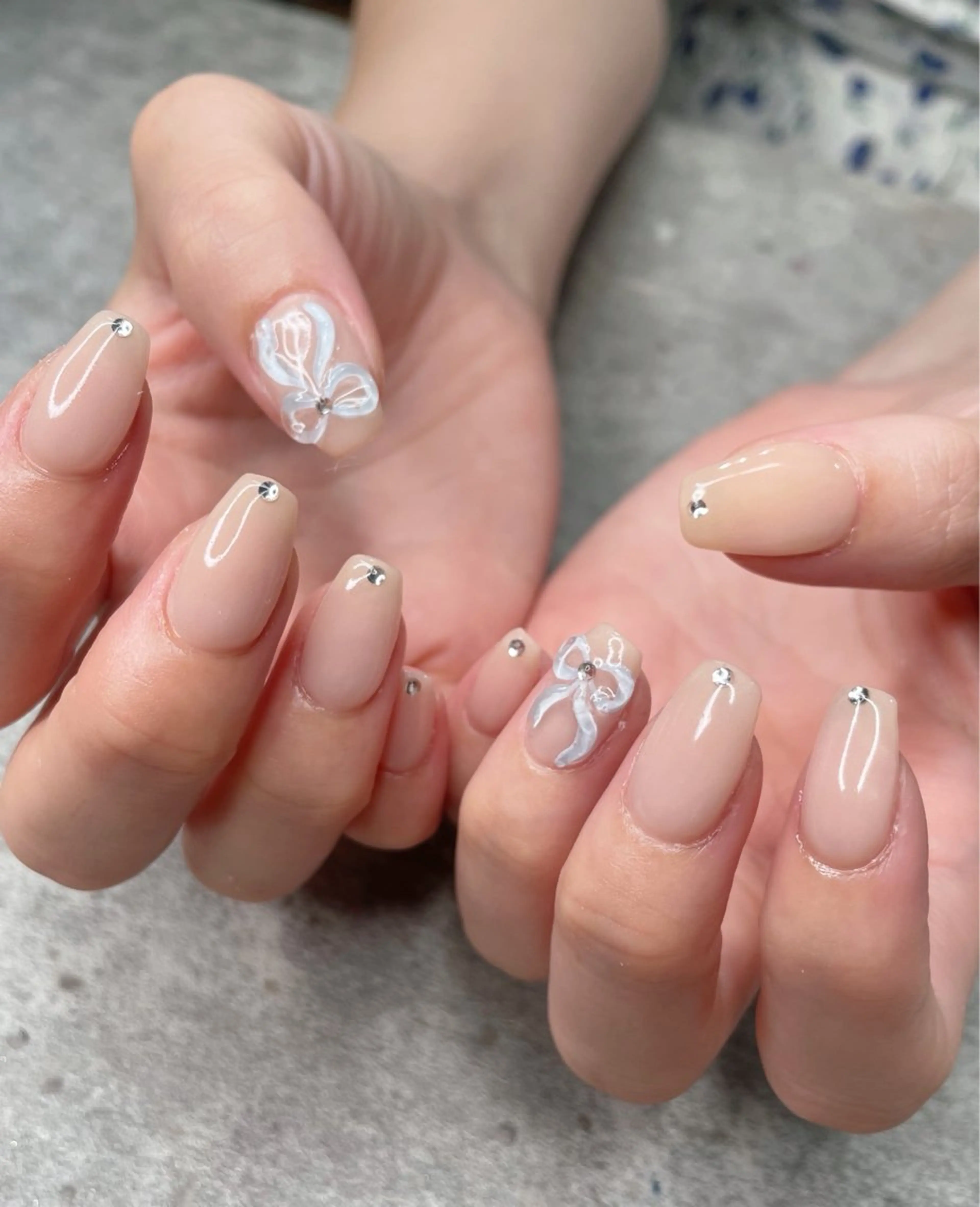 ネイル リボン ハンドネイル ma riのネイルデザイン