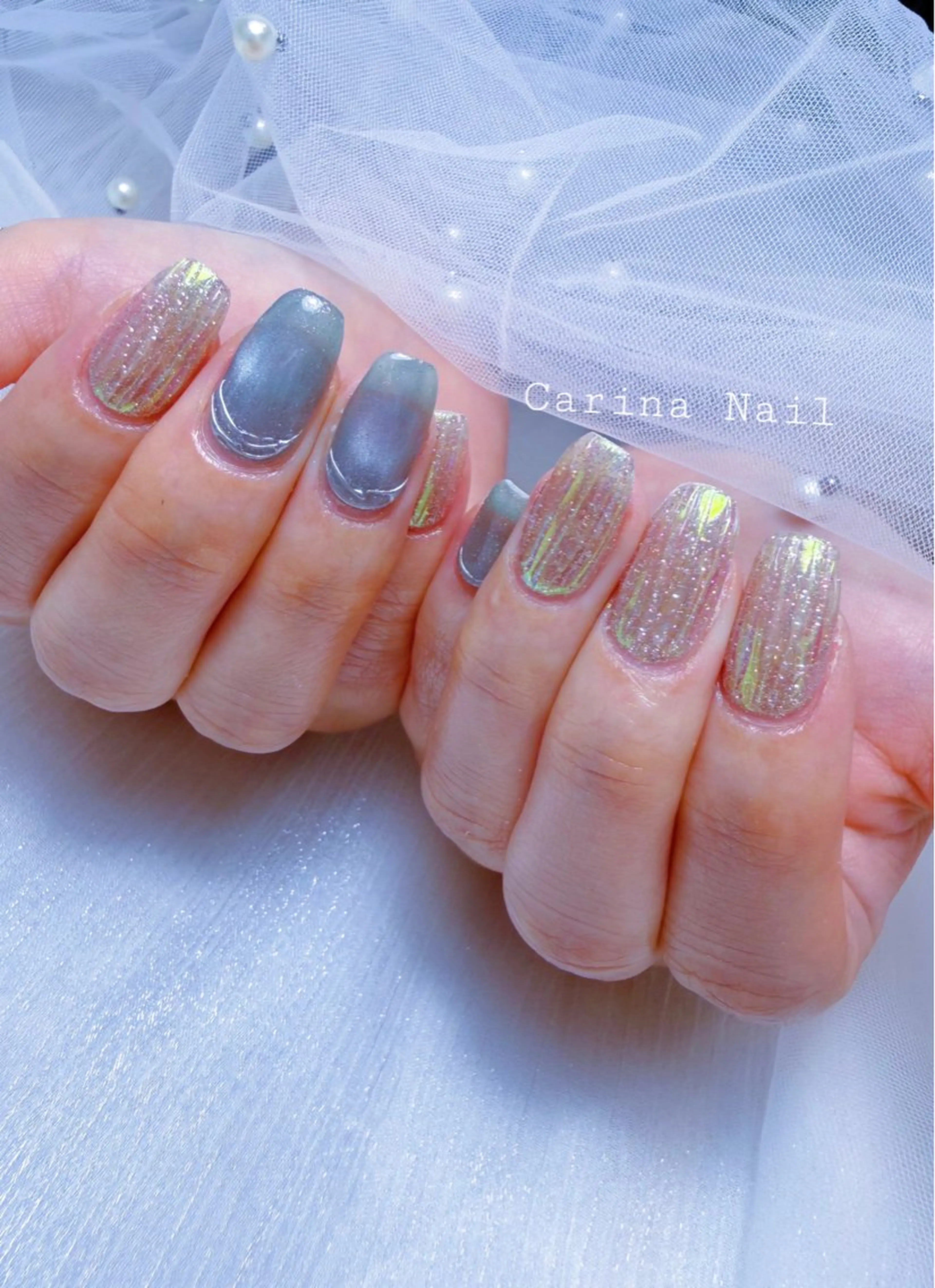 ネイル ラメ(グリッター) Carina Nailのネイルデザイン
