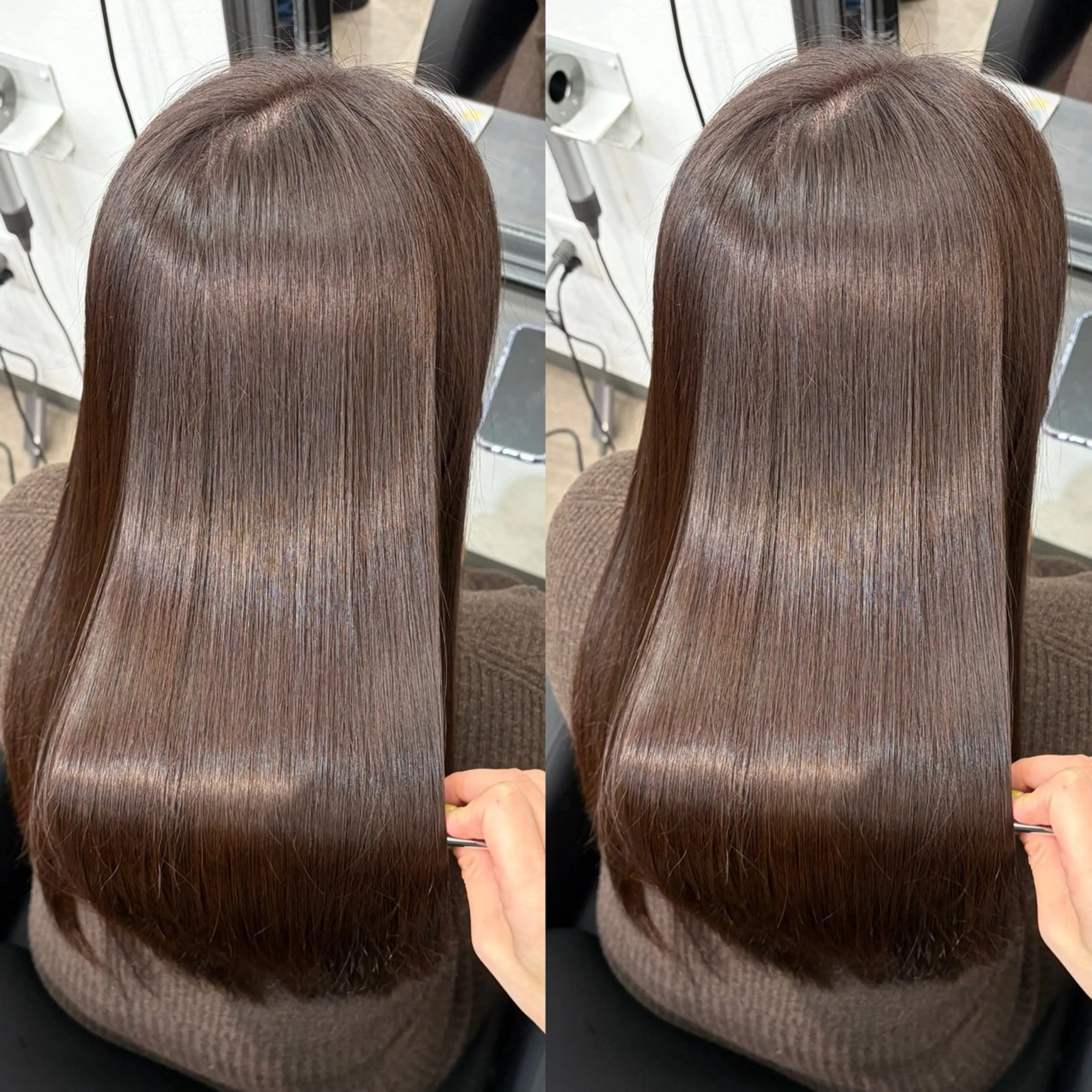 【🌟4・5月限定🌟】カット＋透明感カラー＋髪質改善7stepトリートメント🫧ミニモ限定ロング料金なし！の写真