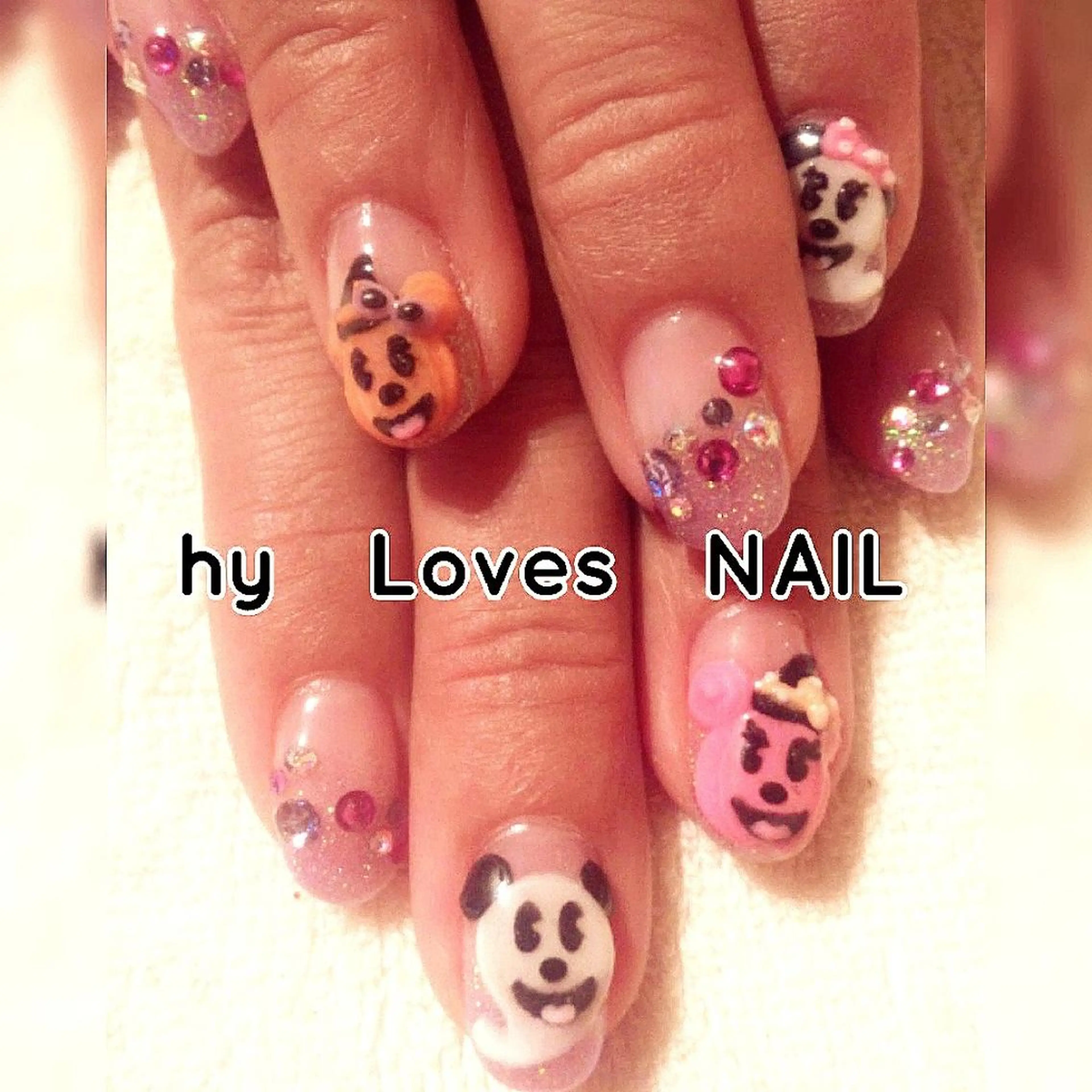 ネイル ジェルネイル ハロウィン ショートネイル ハンドネイル よしだ ひろきのネイルデザイン
