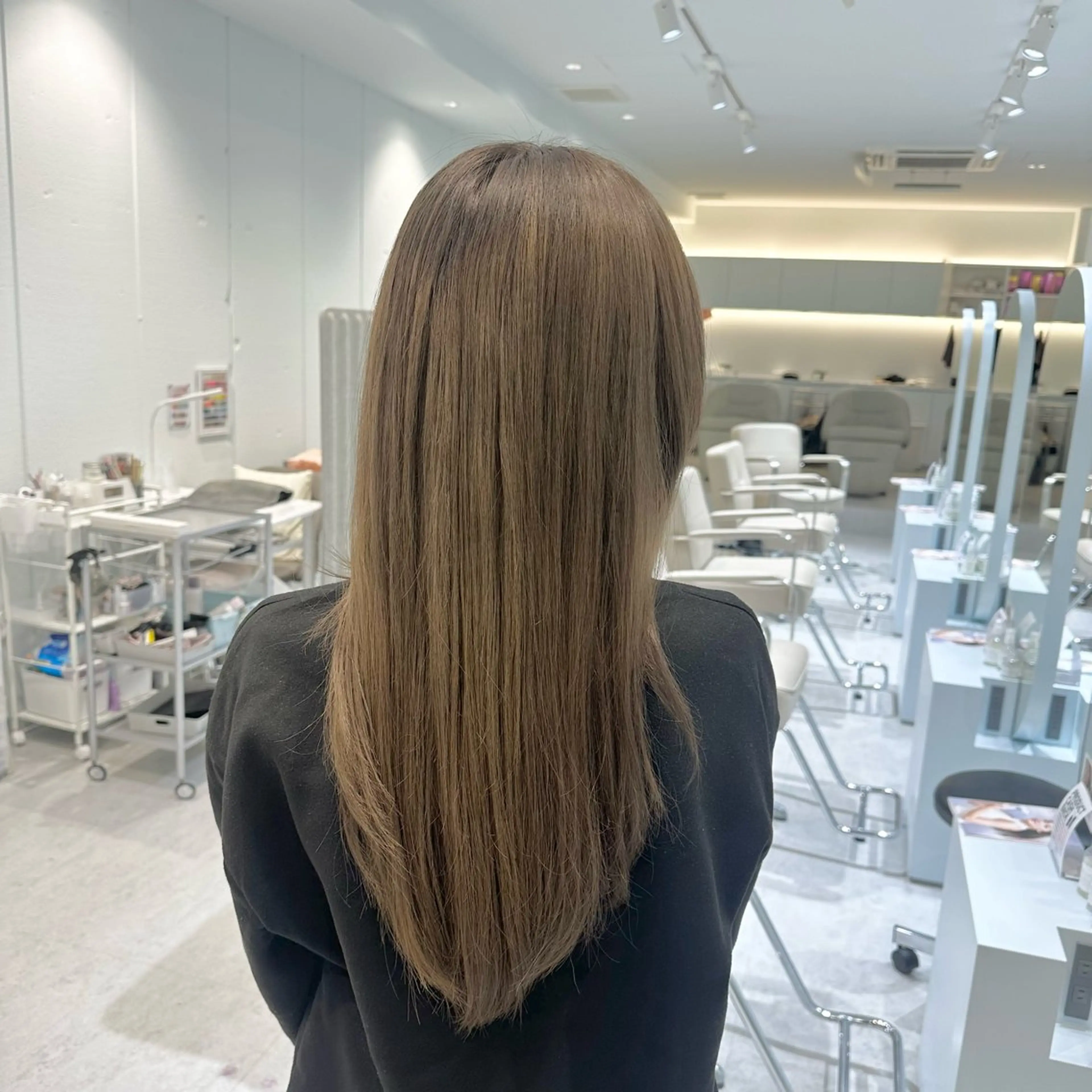 ロング カラー アッシュ ベージュカラー ブリーチ ラベンダーカラー ピンクカラー なりた るいのヘアスタイル