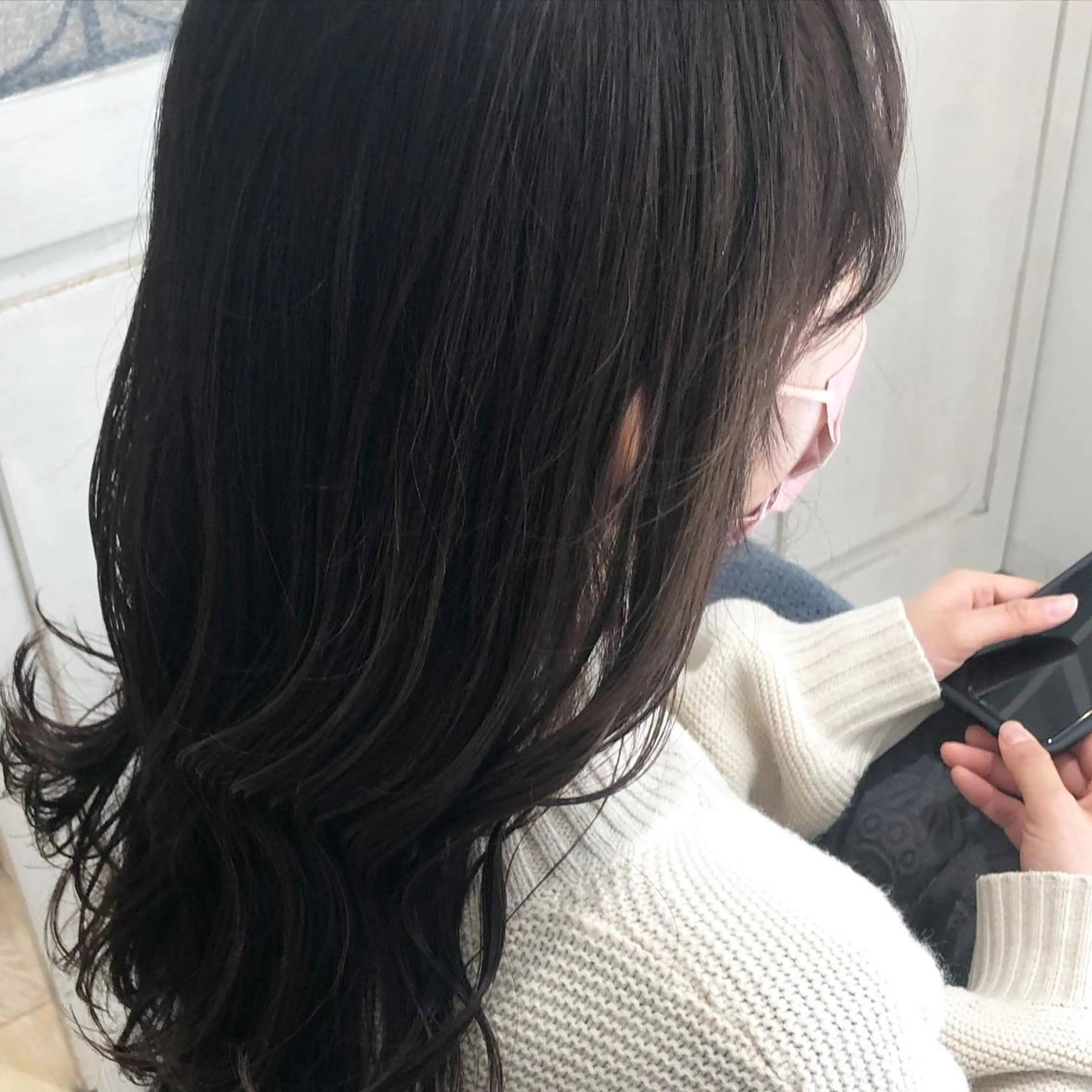 セミロング カラー ヘアアレンジ アッシュ 透明感カラー ラベンダーカラー パープルカラー ✨🌿大人可愛い愛さ れhair🌿✨松本のヘアスタイル