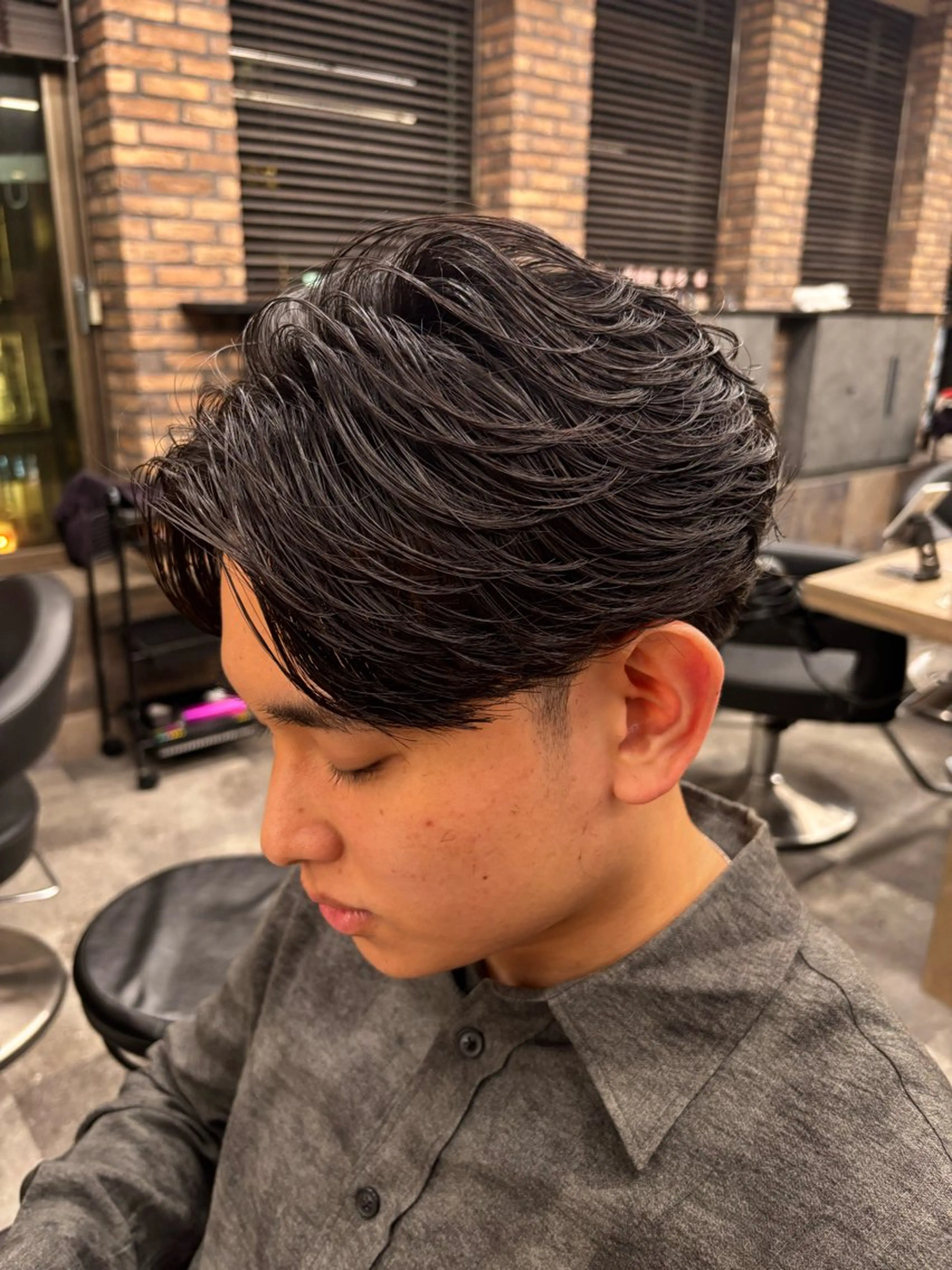 メンズ カット パーマ 🪽直毛男子の救世主 🪽フェザーパーマのヘアスタイル