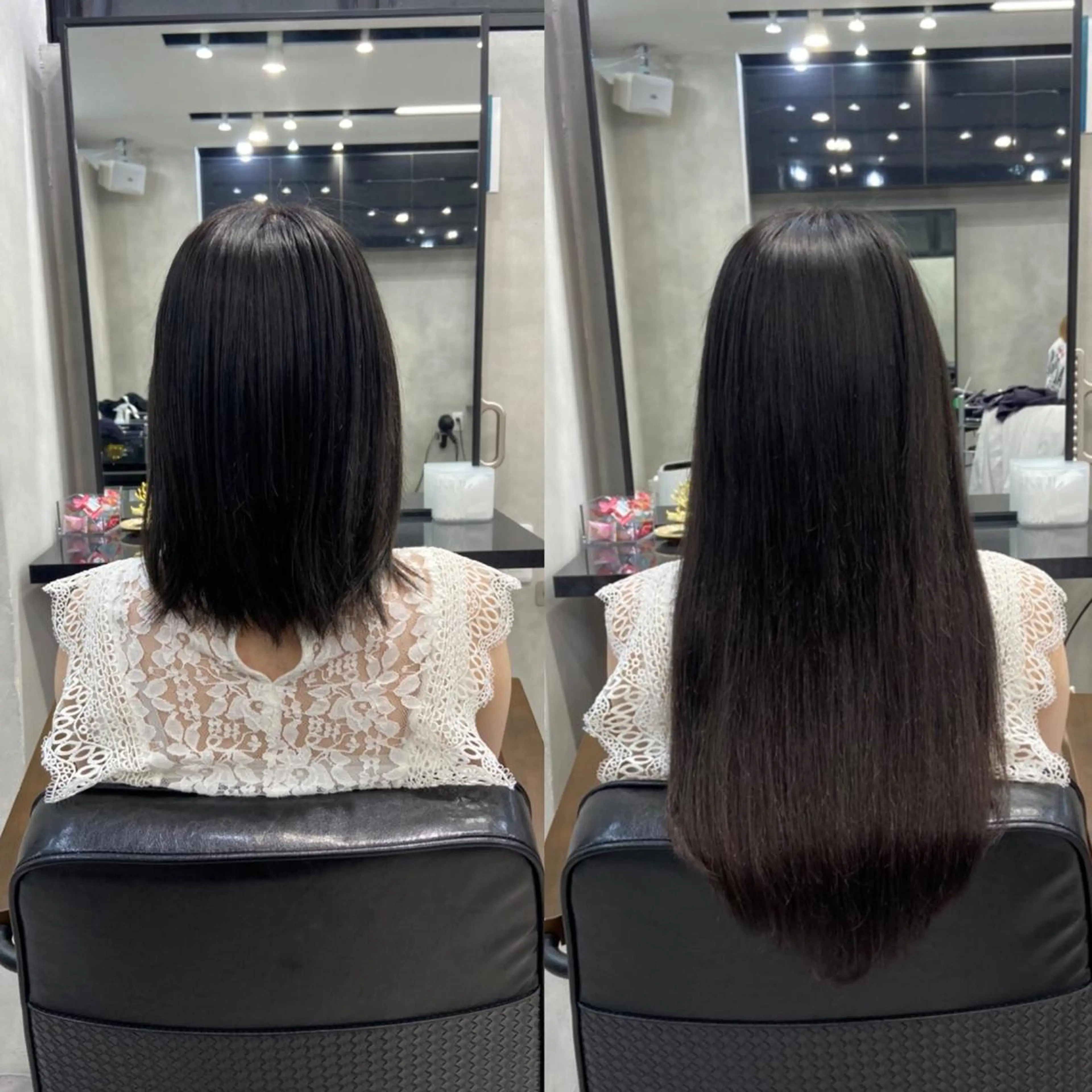 ロング エクステ 白髪ぼかし大人メンズ 根本零のヘアスタイル