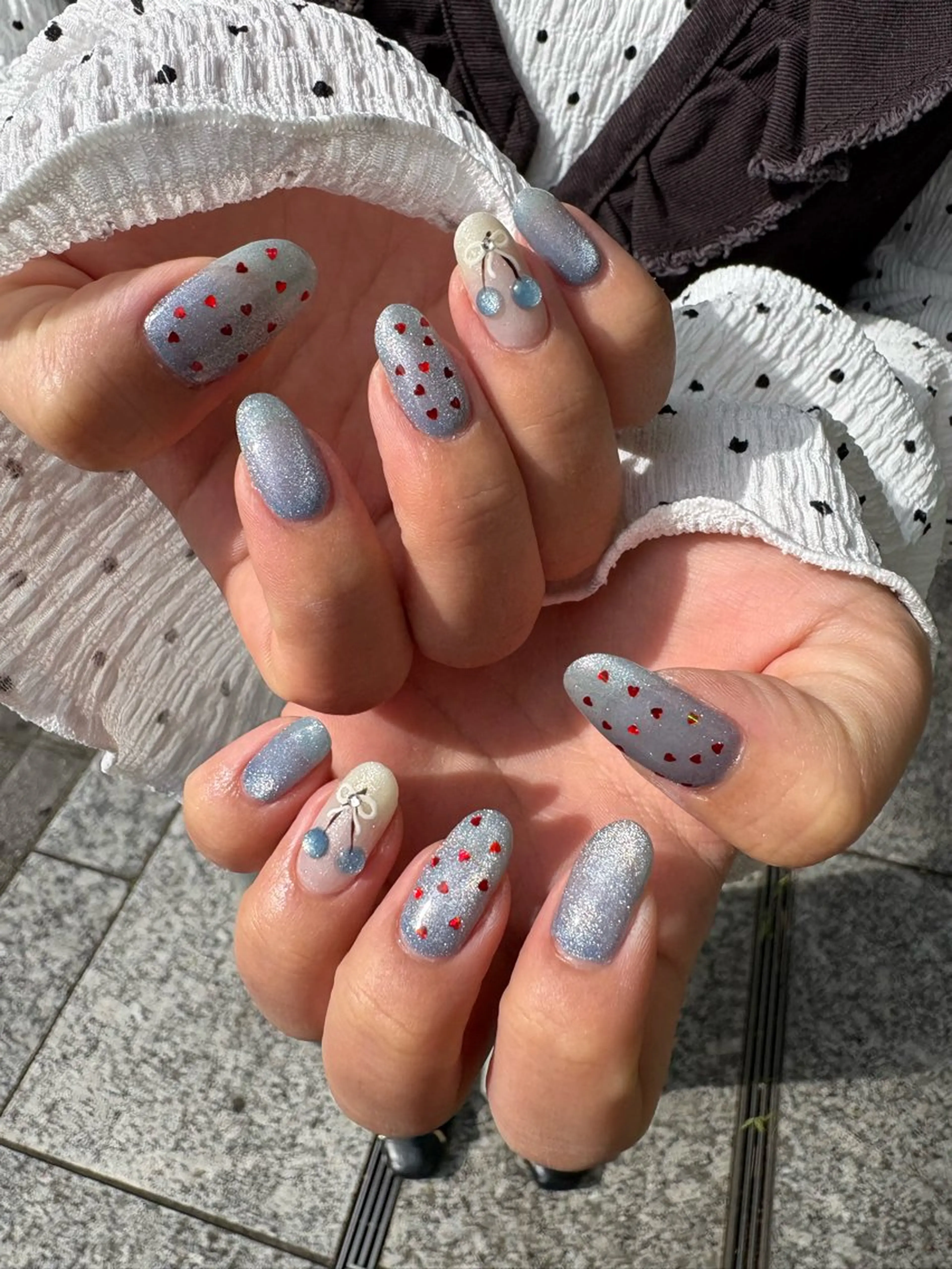 🩵平日限定‼️オフ込み‼️パーツなし持ち込みデザインアート🩵の写真