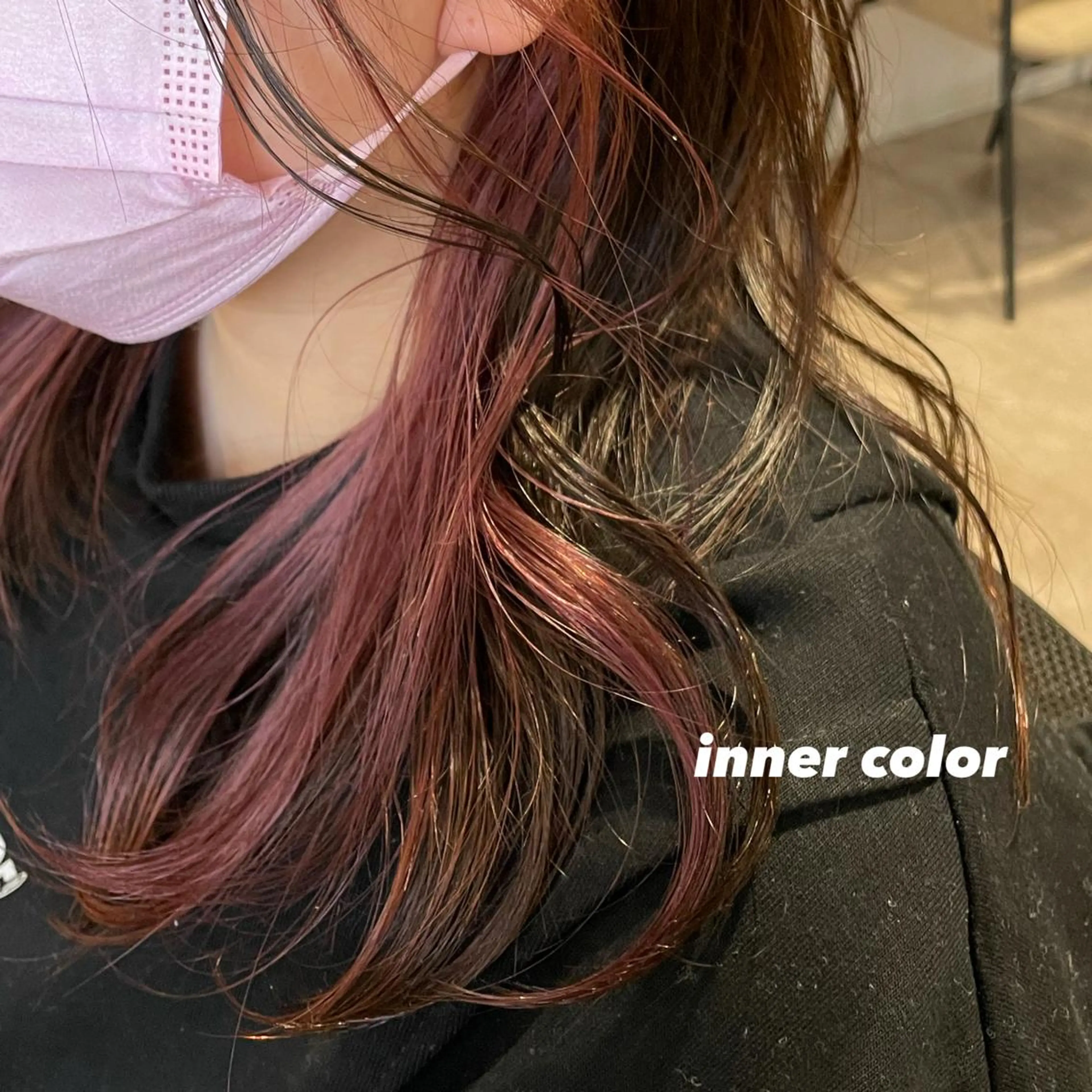 ミディアム カラー パーマ ヘアアレンジ ブリーチ インナーカラー ピンクカラー ヘアカラー 🌿AMANE🌿 sakiのヘアスタイル