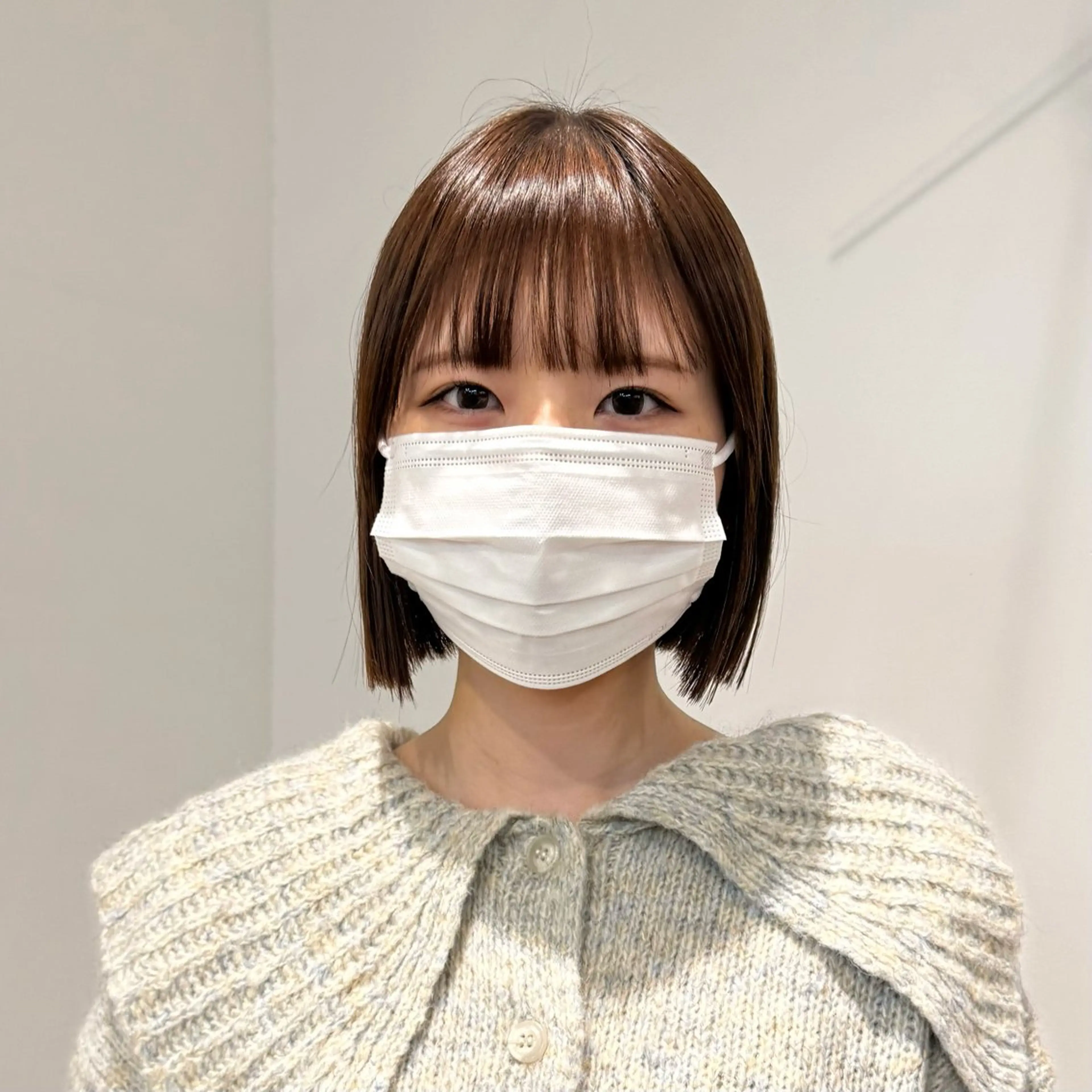 ミディアム カット 清水愛果/似合わせ カット/透明感カラーのヘアスタイル