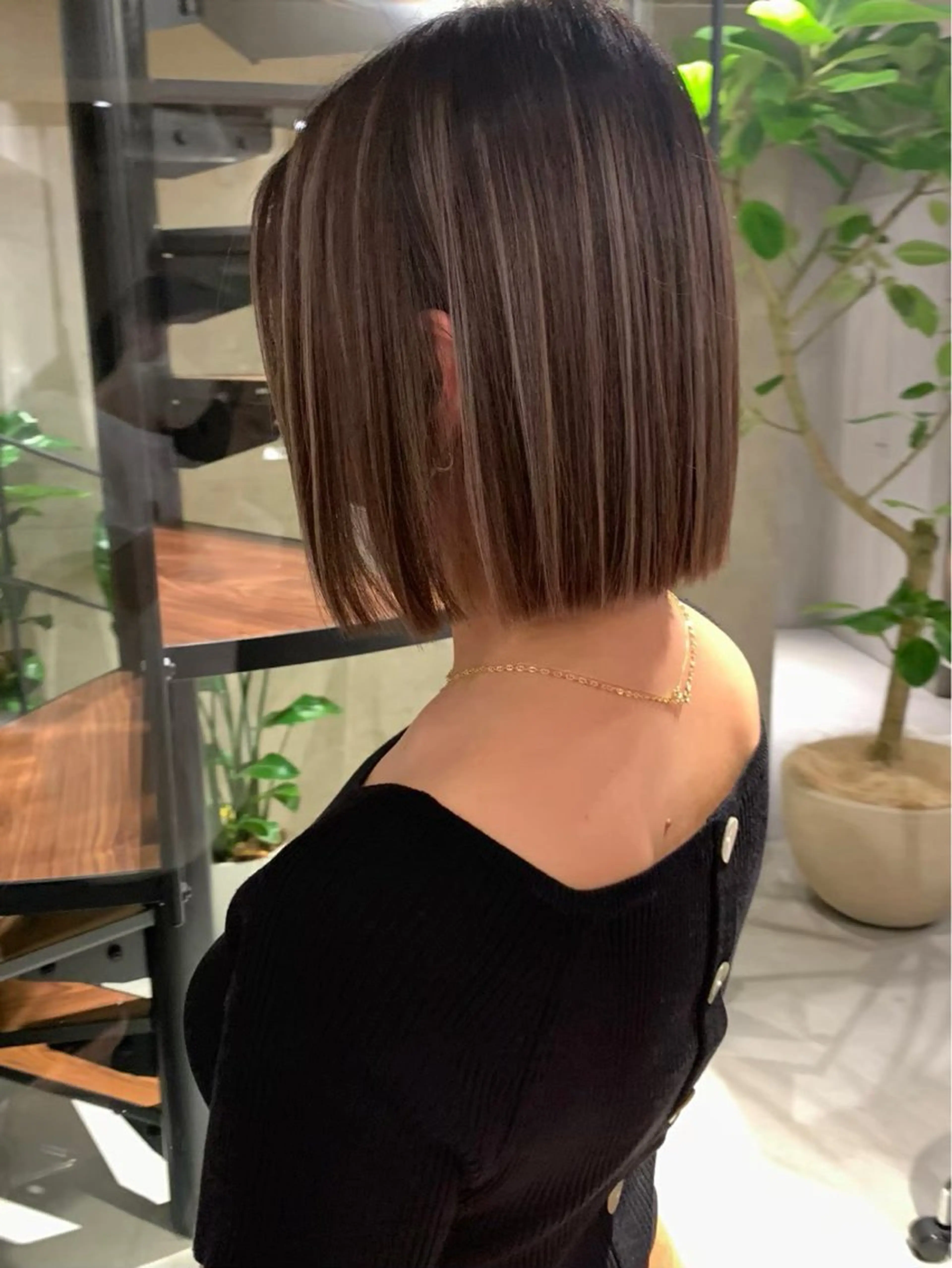 ミディアム カラー カット ヘアカラー ハイライトNo.1☆ ゆうのヘアスタイル