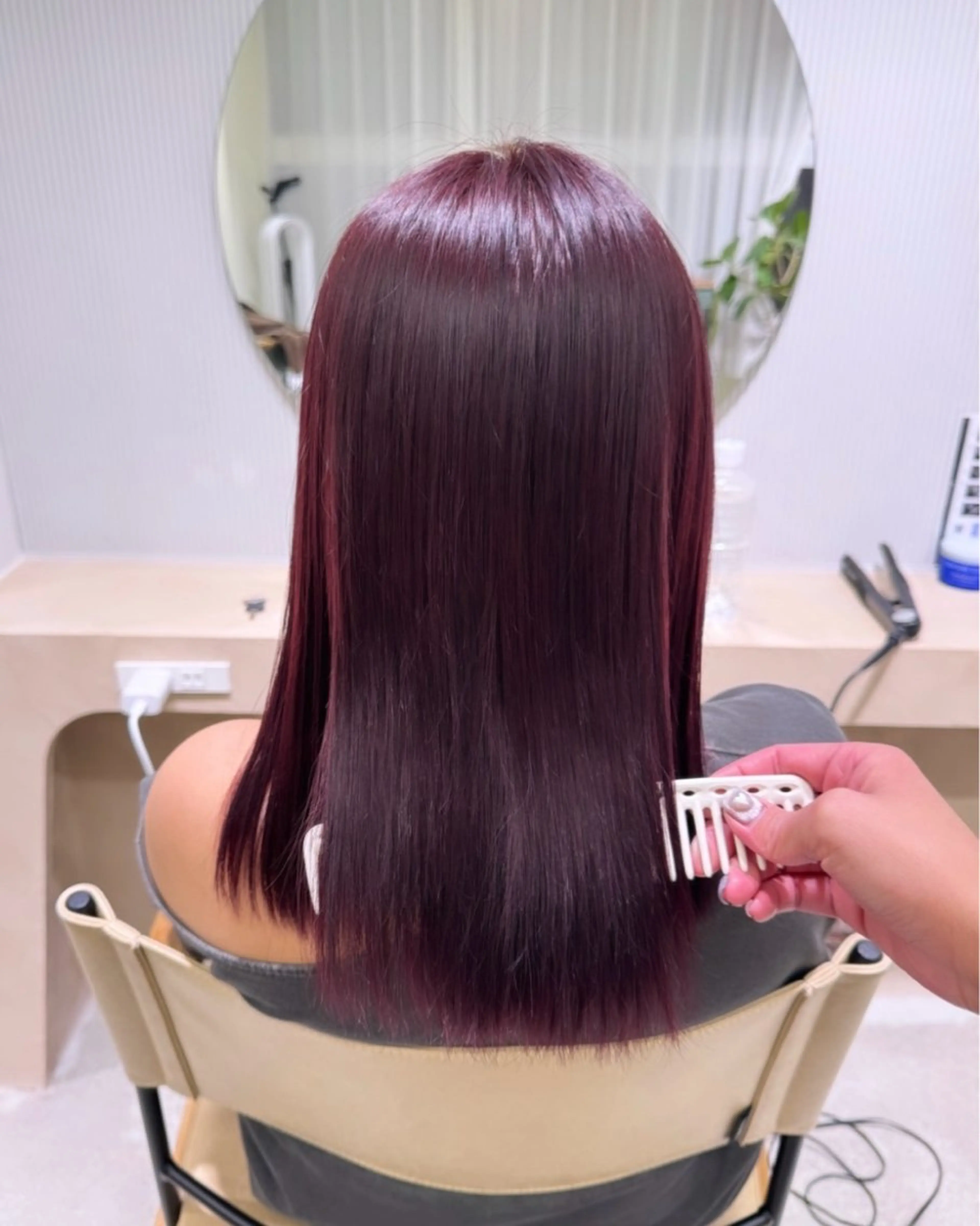 カラー ブリーチ ブリーチなしカラー ulu名古屋栄所属・落合しほ/韓国ヘア/ 髪質改善/縮毛矯正のヘアスタイル