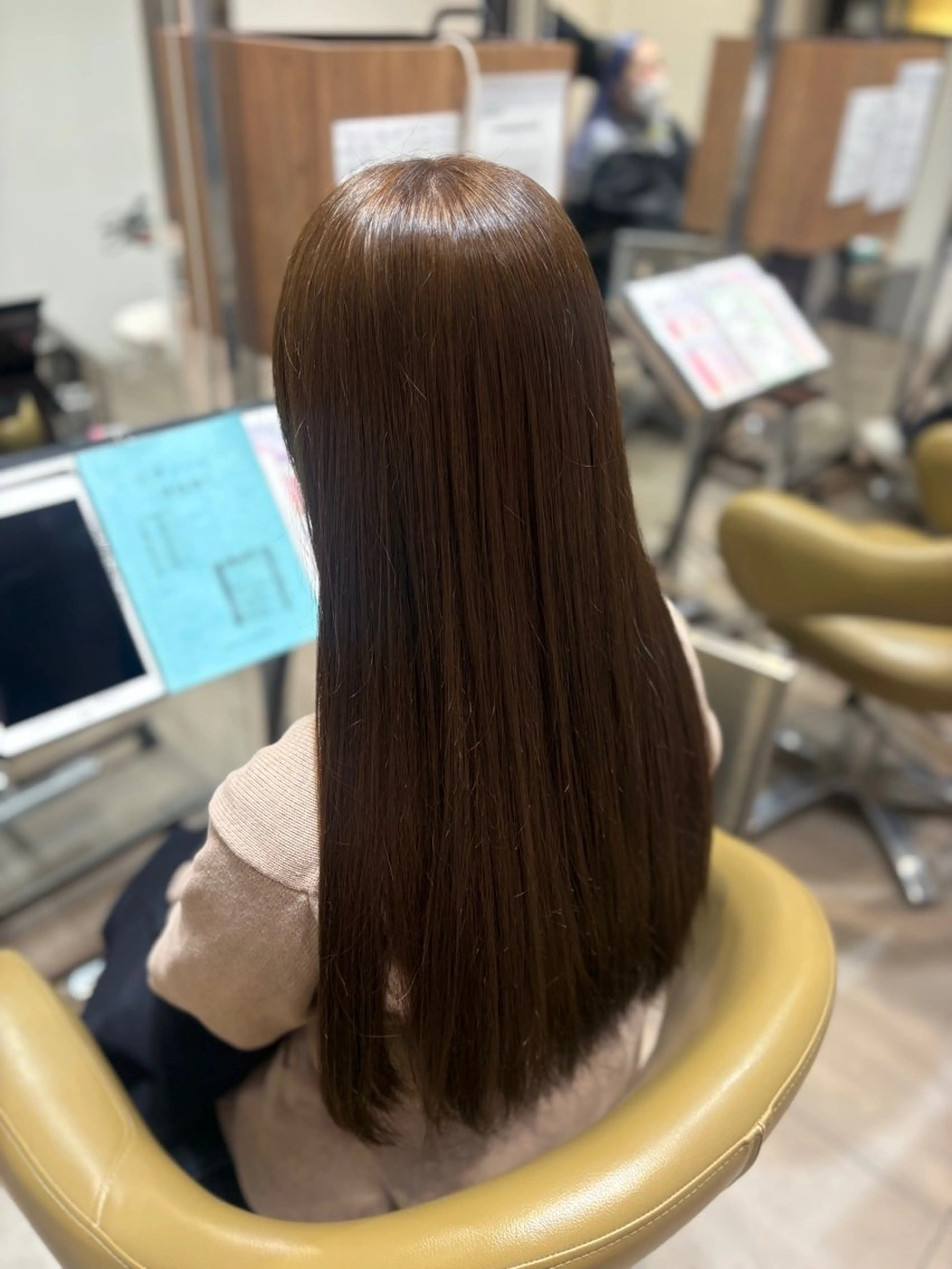 ロング カラー ブリーチ ダブルカラー ブリーチなしカラー ヘアカラー トリートメント まほ/ あべの/braceのヘアスタイル