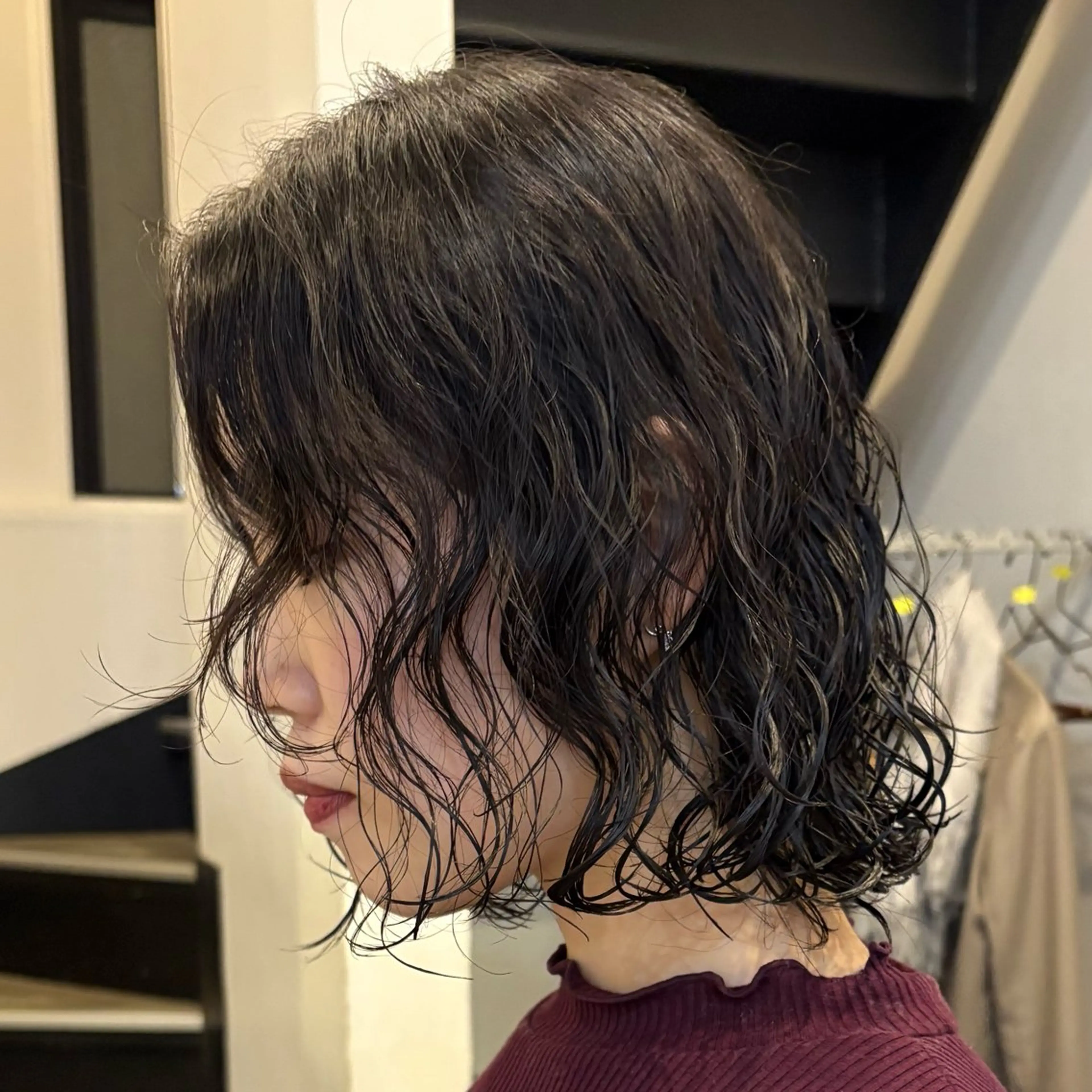 ミディアム ミディアムパーマ ボブ カット パーマ ハイトーン指名No. 1/レイヤー/みさきのヘアスタイル