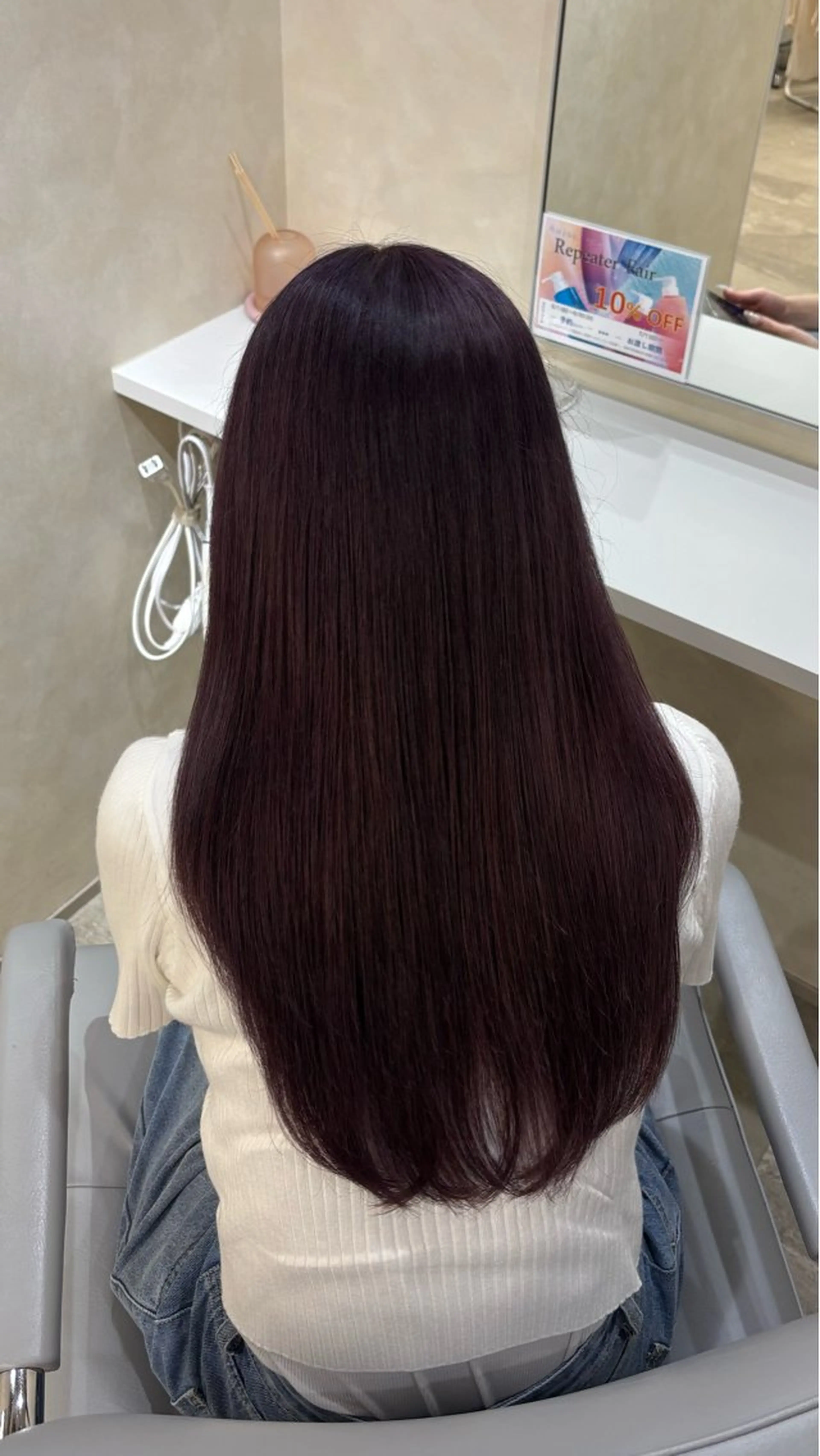 ロング ピンクラベンダー カット ヘアカラー モデル様大募集🎀 藤岡瑞穂のヘアスタイル