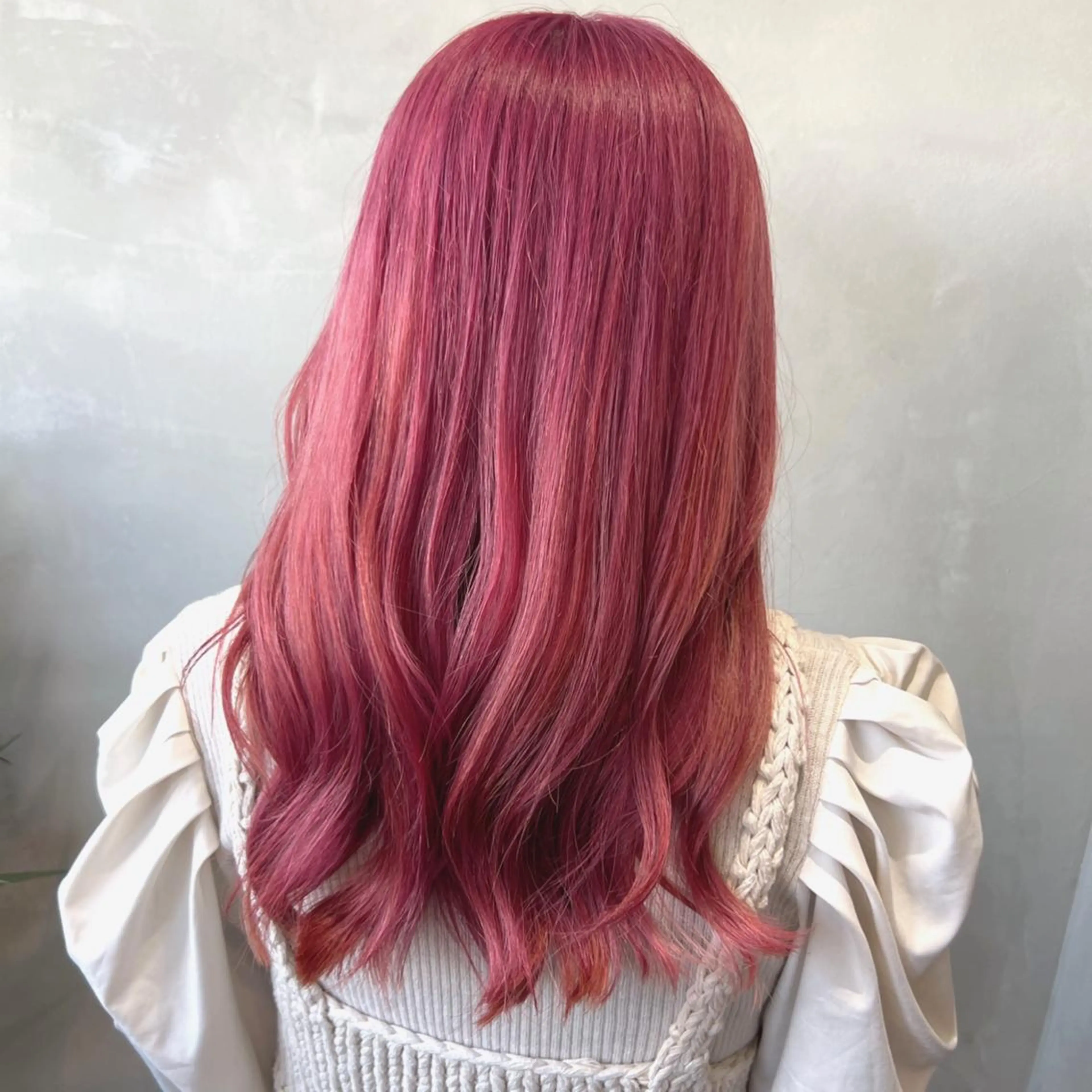セミロング カラー ピンクカラー カット ヘアカラー トリートメント ブリーチなしカラー✨ ダブルカラー✨ワタベのヘアスタイル