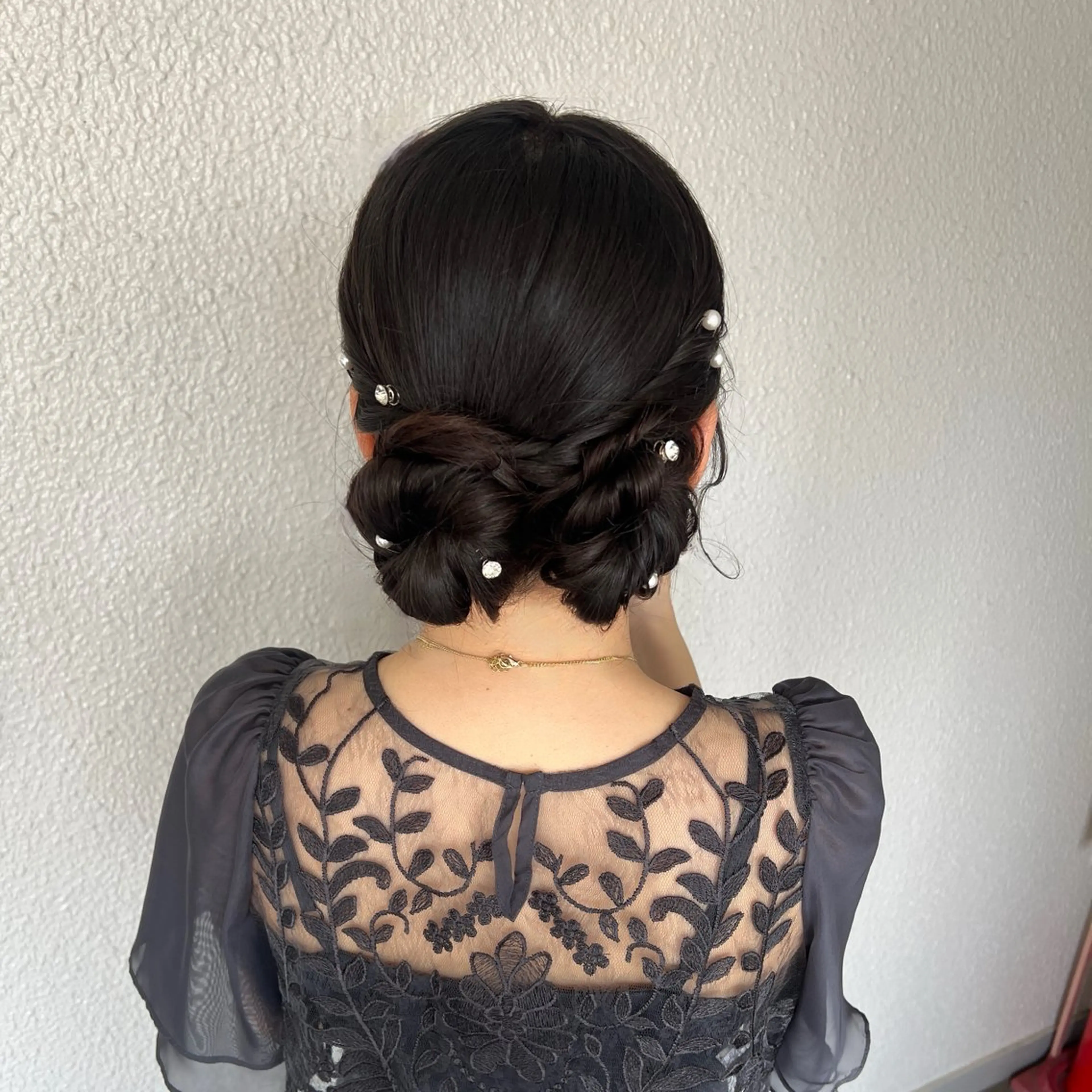 セミロング お団子ヘア ヘアセット 【カメレオン】 しょうた  みくꨄのマツエク・マツパデザイン