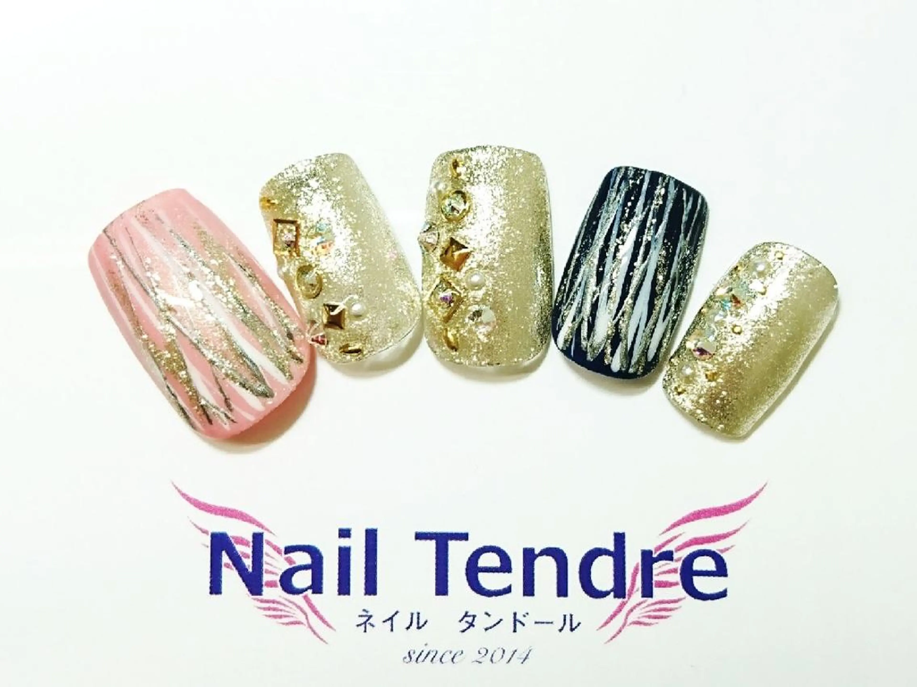 ネイル アートネイル ジェルネイル ソフトジェル ストーンネイル ハンドネイル Nail  Tendreのネイルデザイン