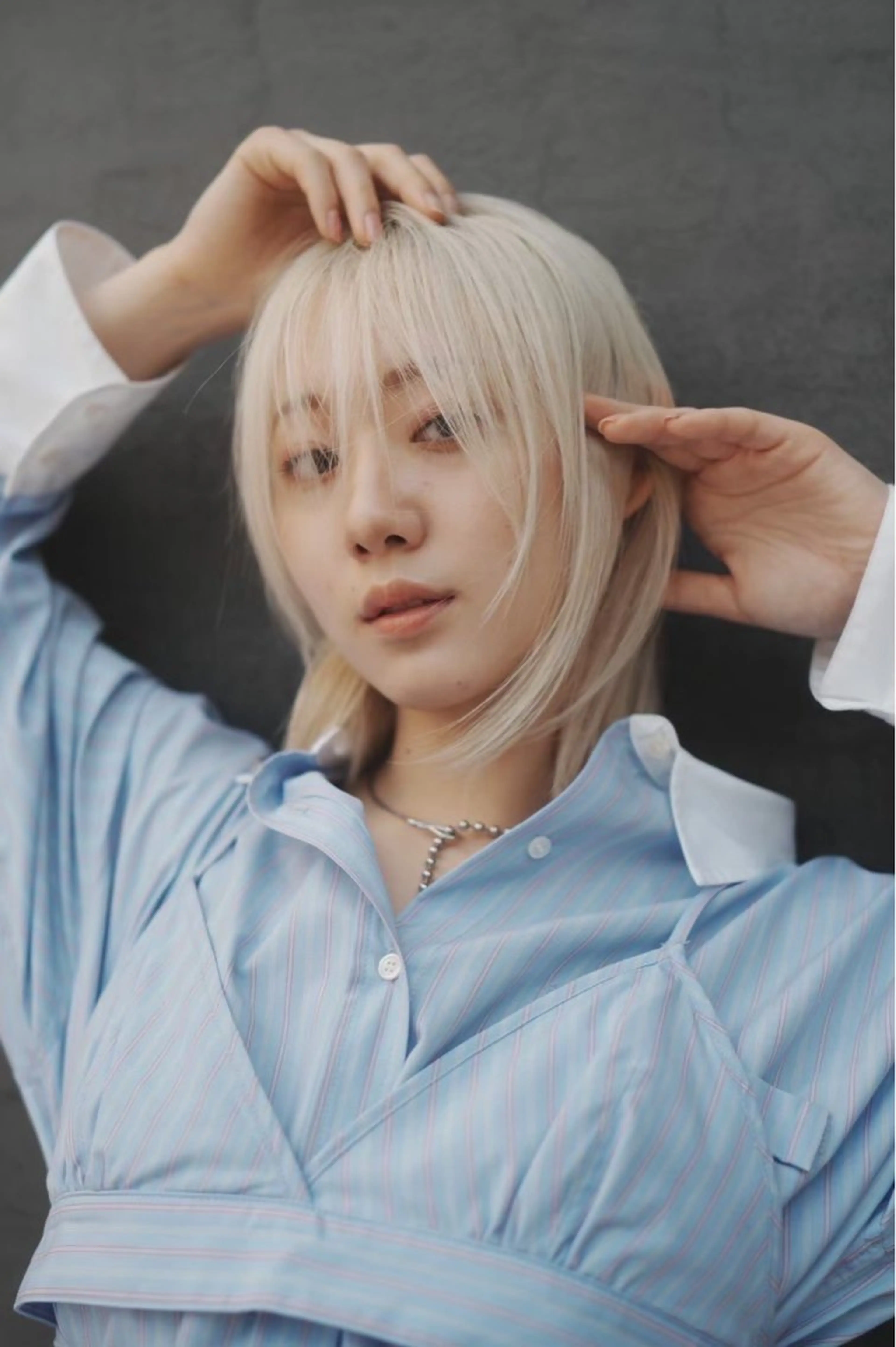 ミディアム カラー ベージュカラー🤎 酸性縮毛矯正のヘアスタイル