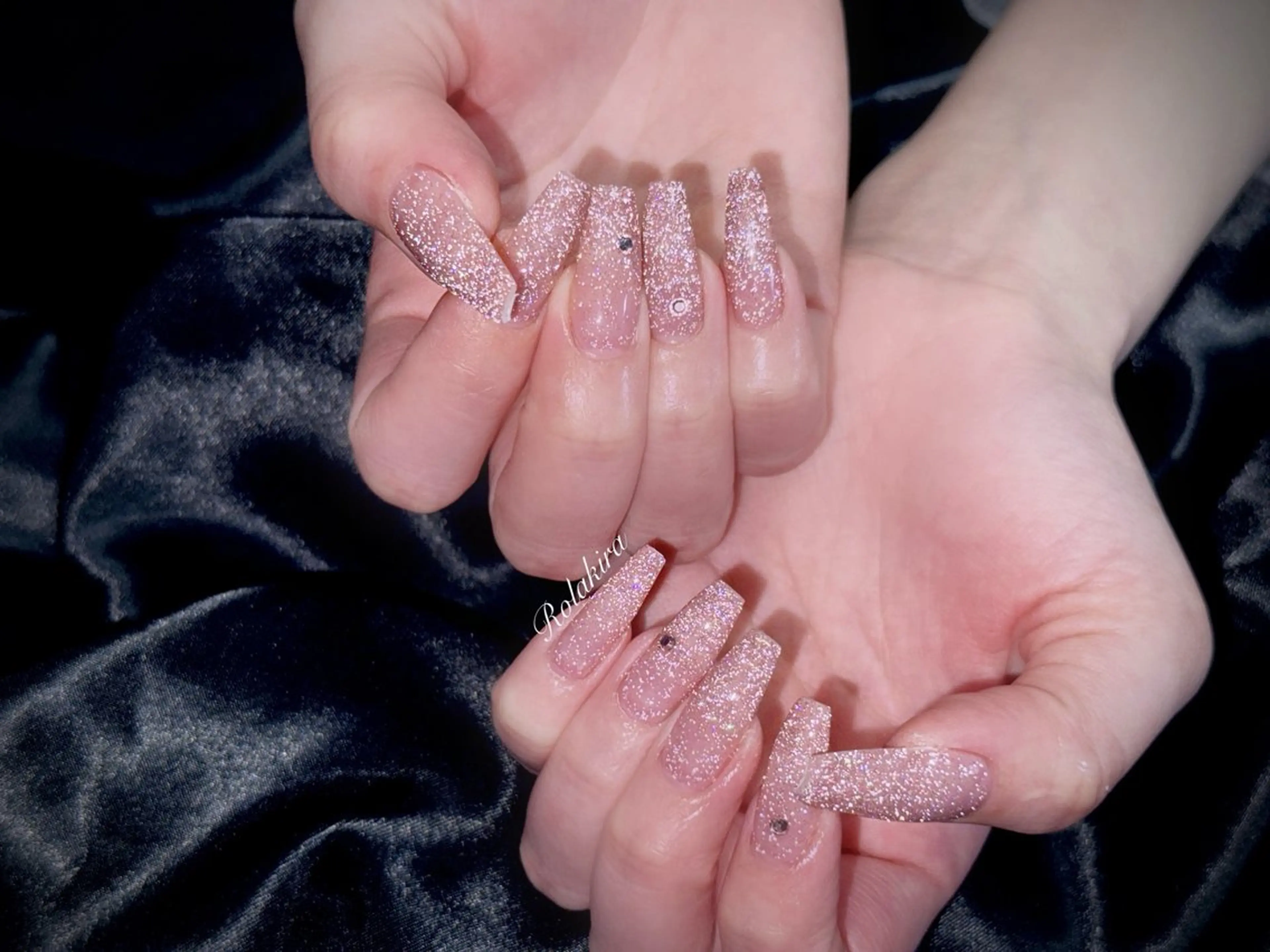 ネイル チークネイル 長さ出し フレンチネイル ジェルネイル 韓国ネイル ハンドネイル Rola kira 麗のネイルデザイン